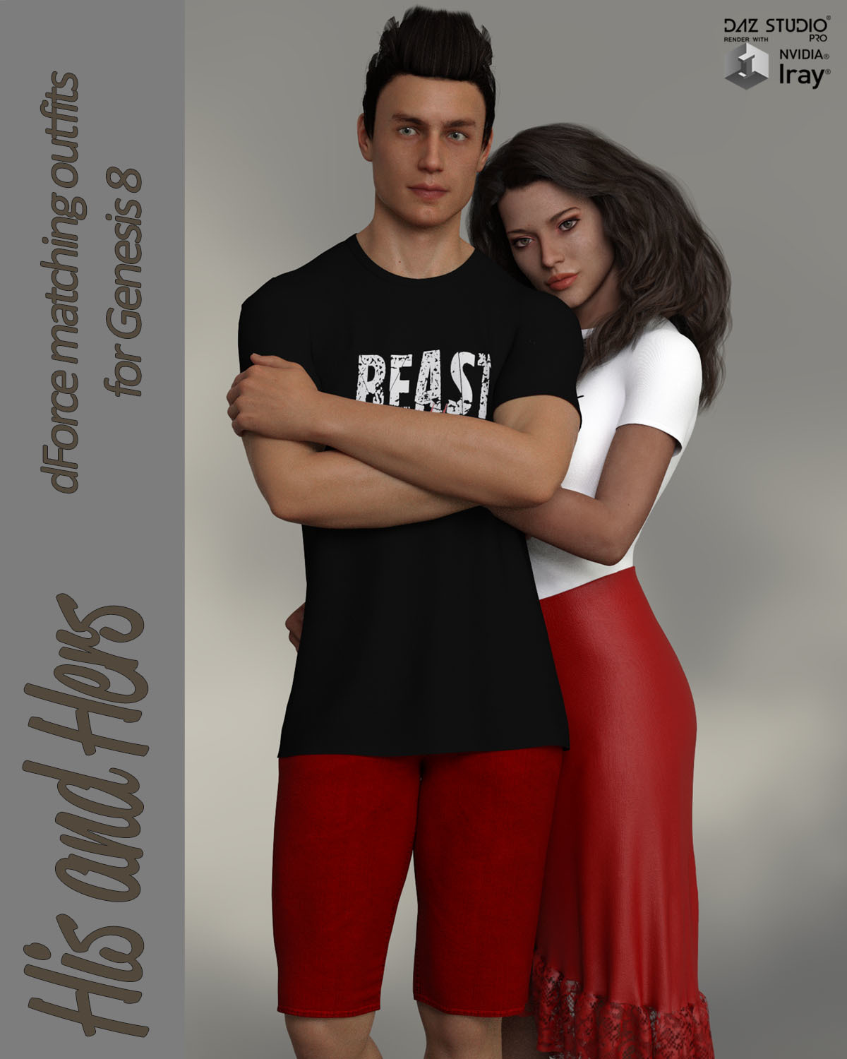 HisNHers dForce Matching Outfits for Genesis 8 by N/A