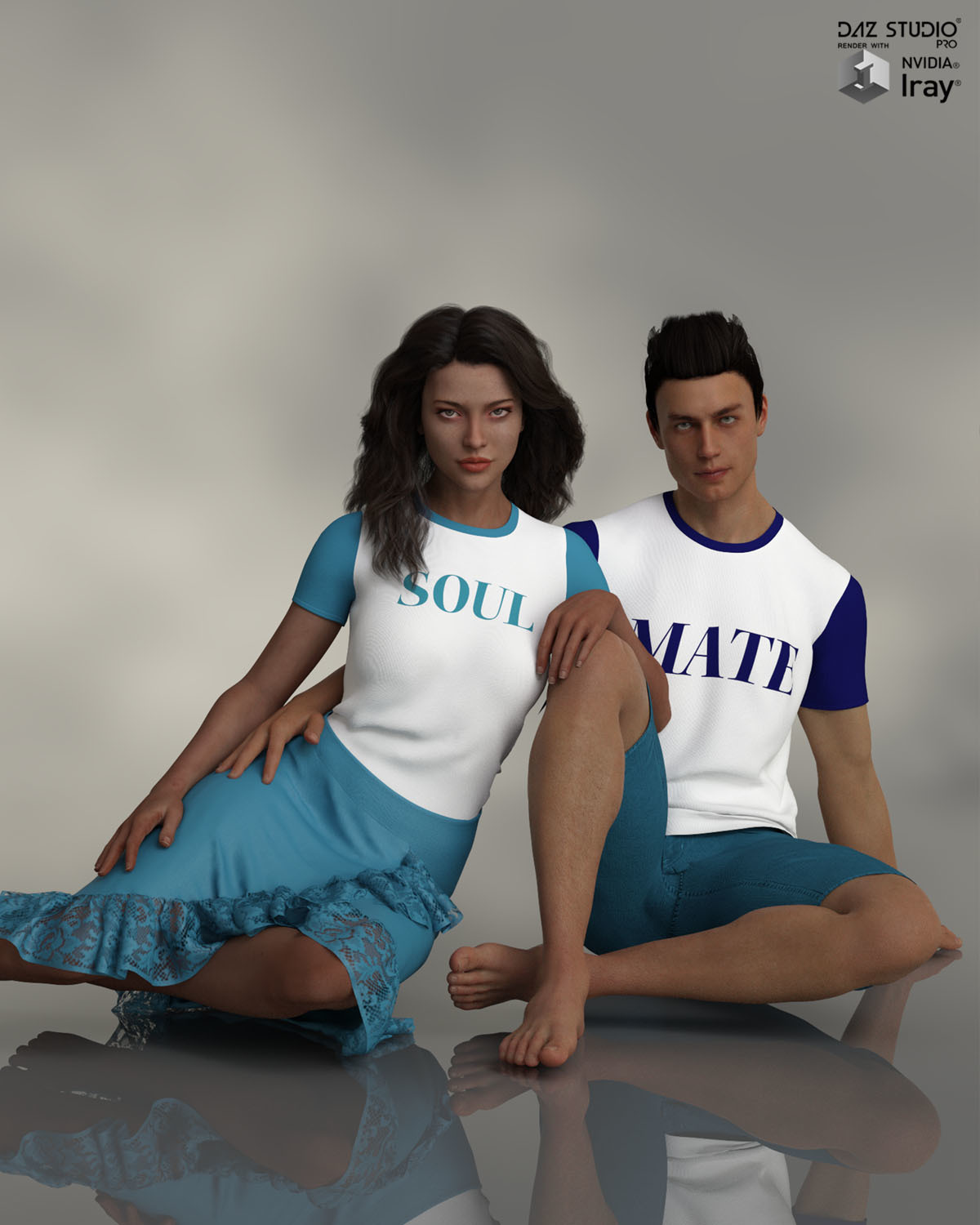 HisNHers dForce Matching Outfits for Genesis 8 by N/A