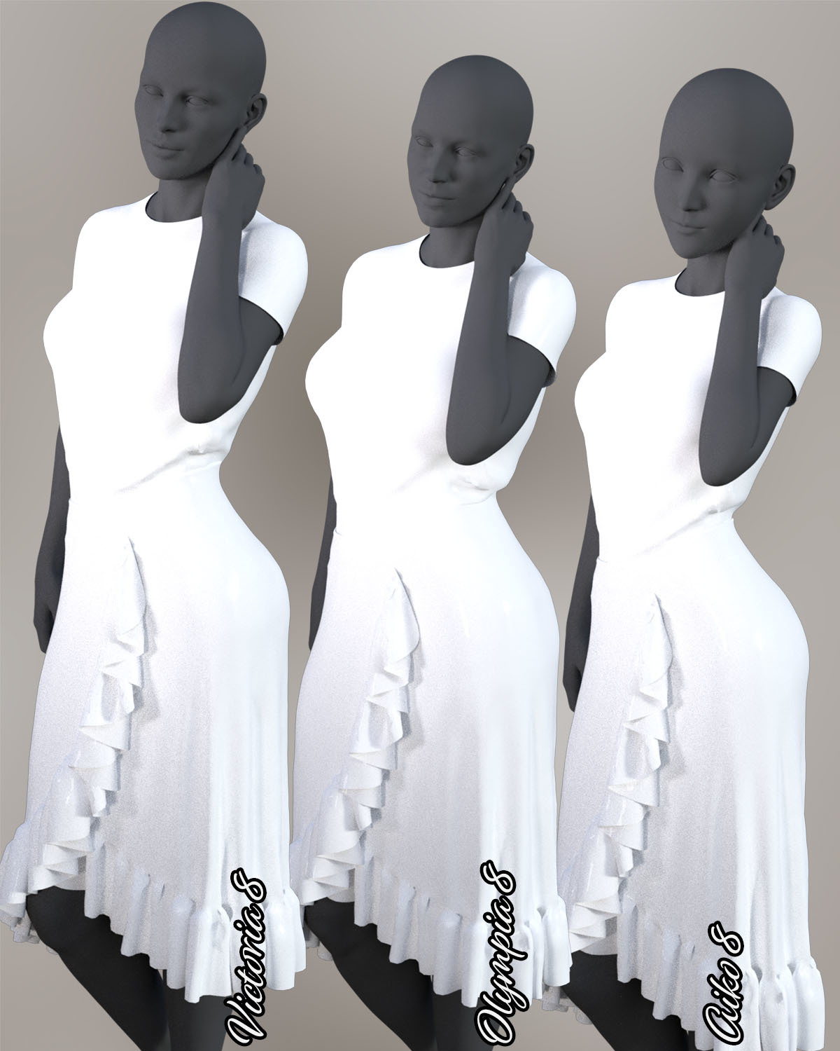 HisNHers dForce Matching Outfits for Genesis 8 by N/A