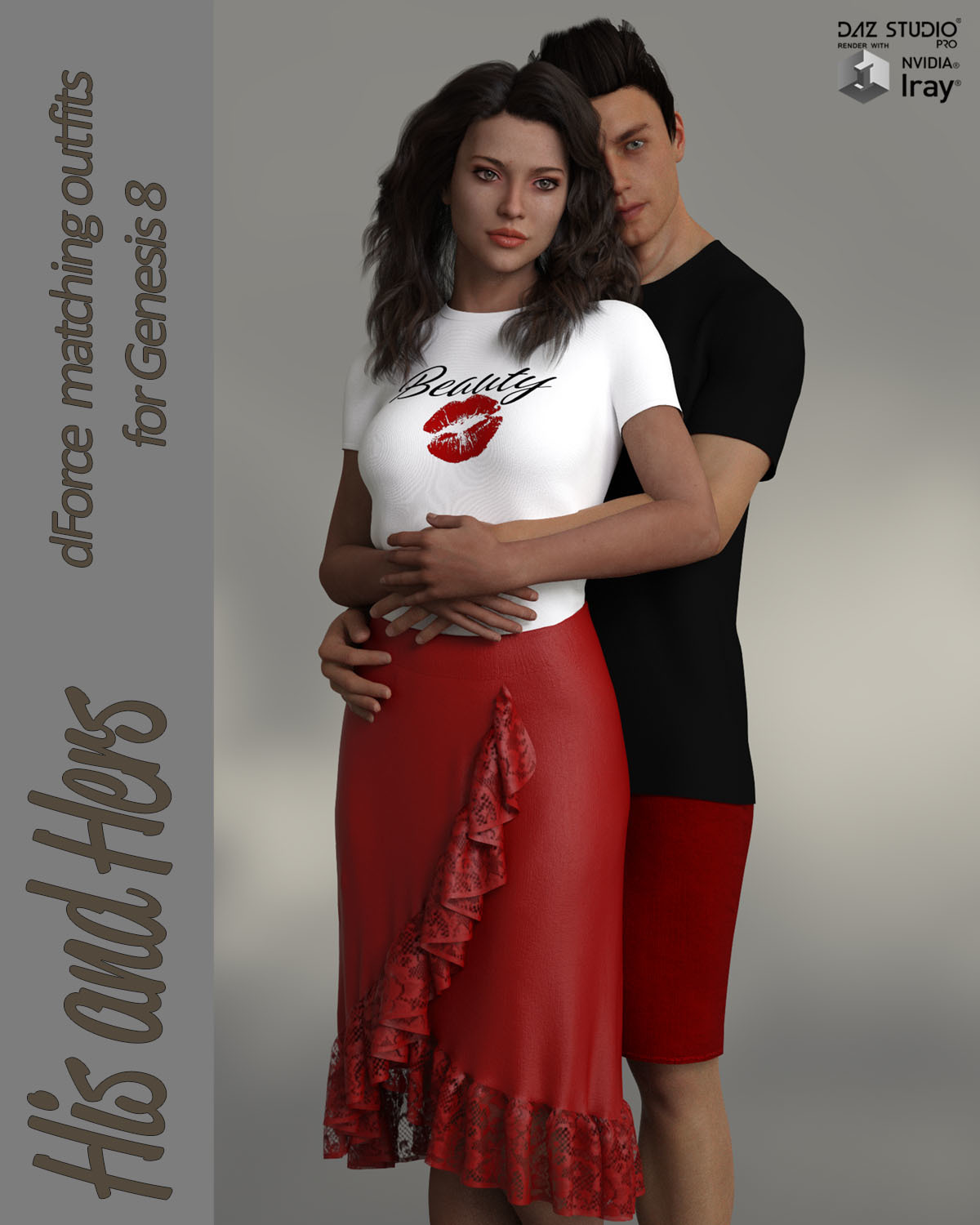 HisNHers dForce Matching Outfits for Genesis 8 by N/A