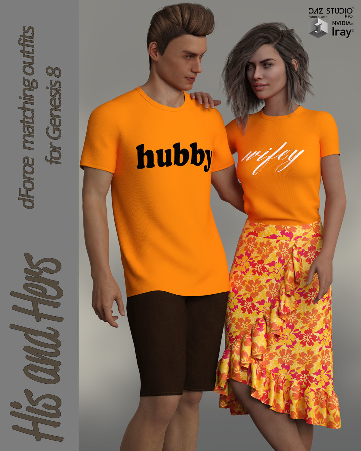 HisNHers dForce Matching Outfits for Genesis 8 by N/A
