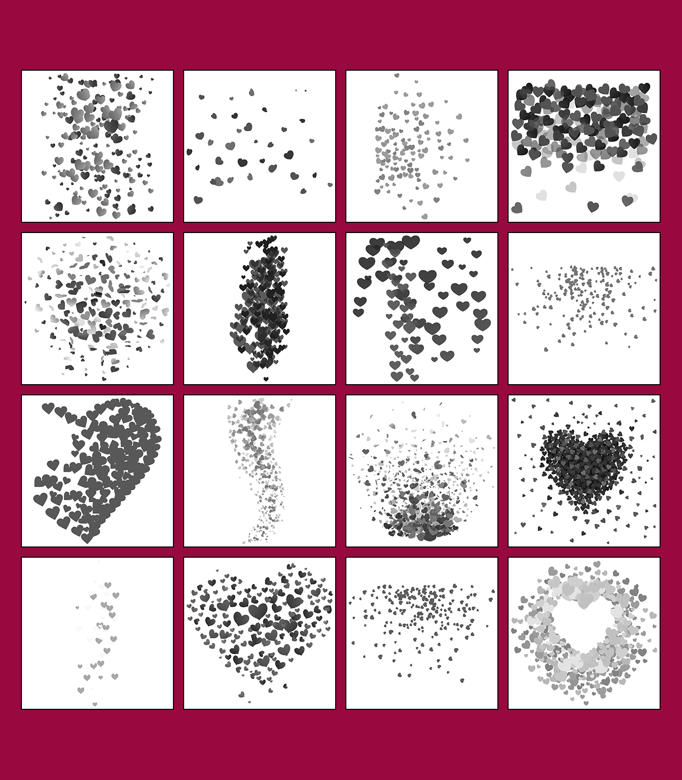 Photoshop Brushes - Hearts by N/A