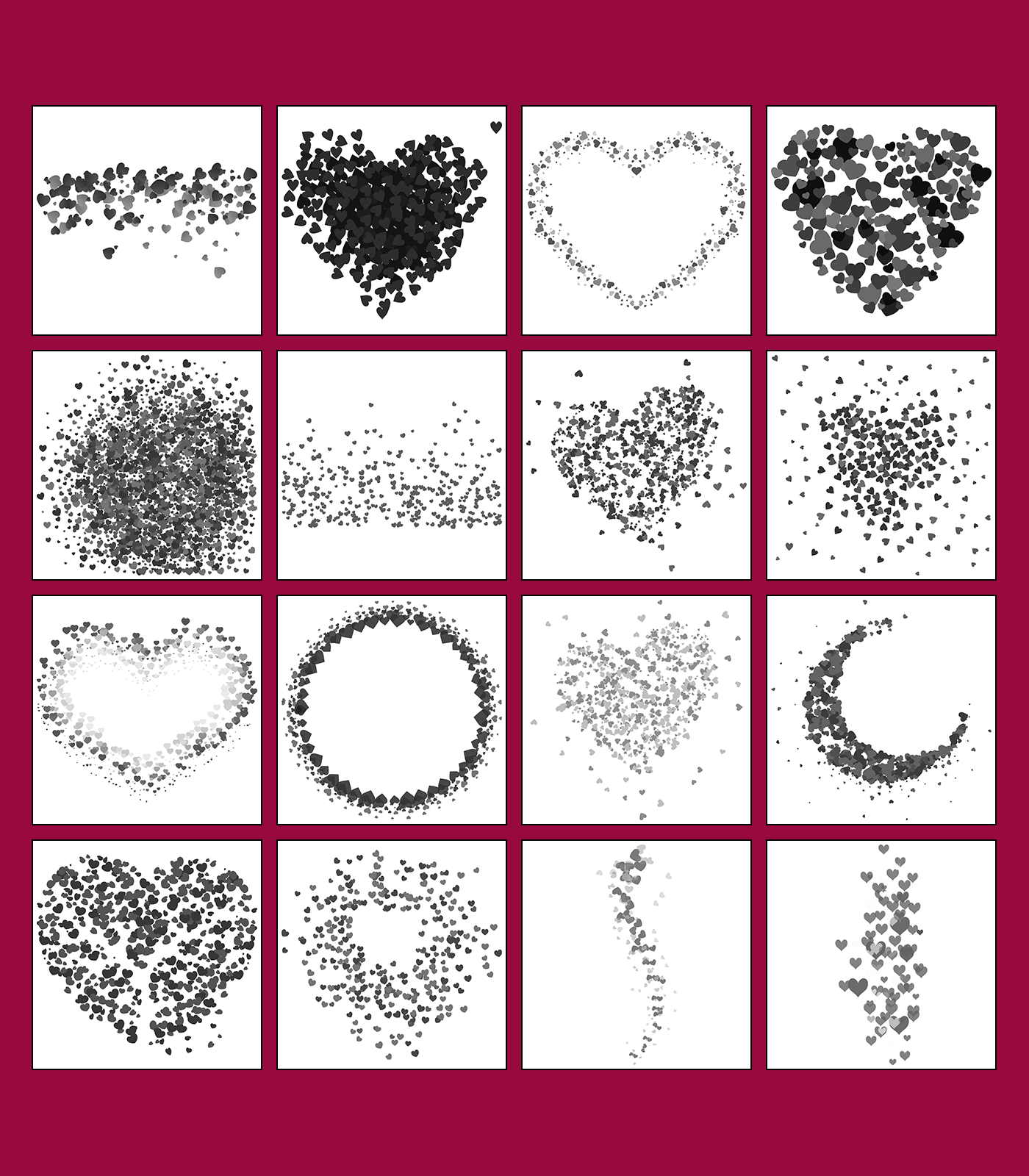 Photoshop Brushes - Hearts by N/A