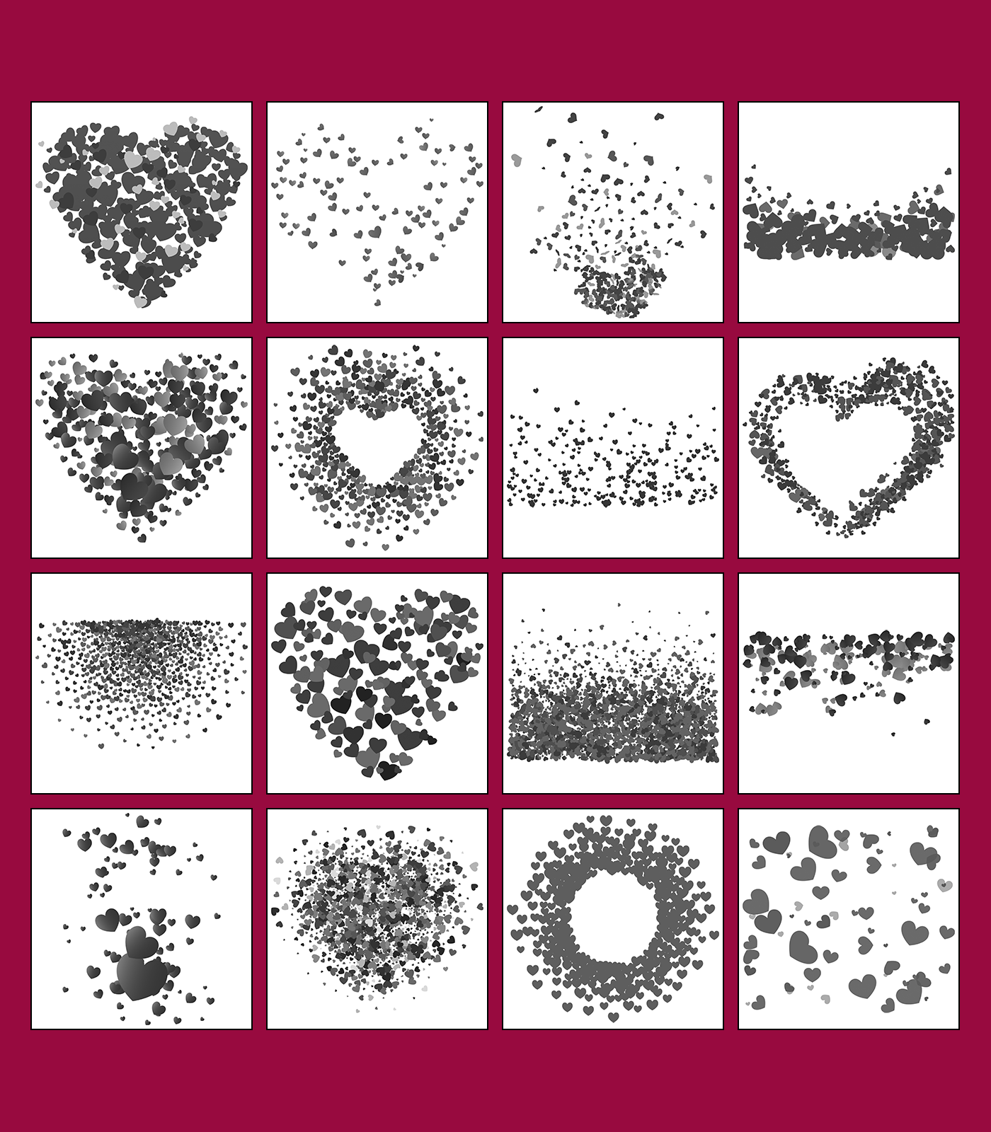 Photoshop Brushes - Hearts by N/A