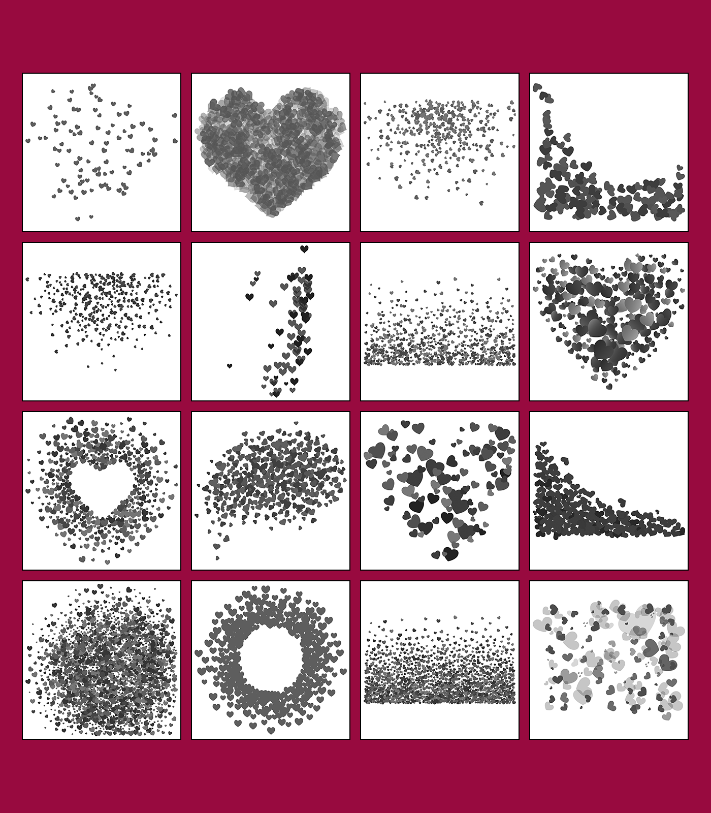 Photoshop Brushes - Hearts by N/A
