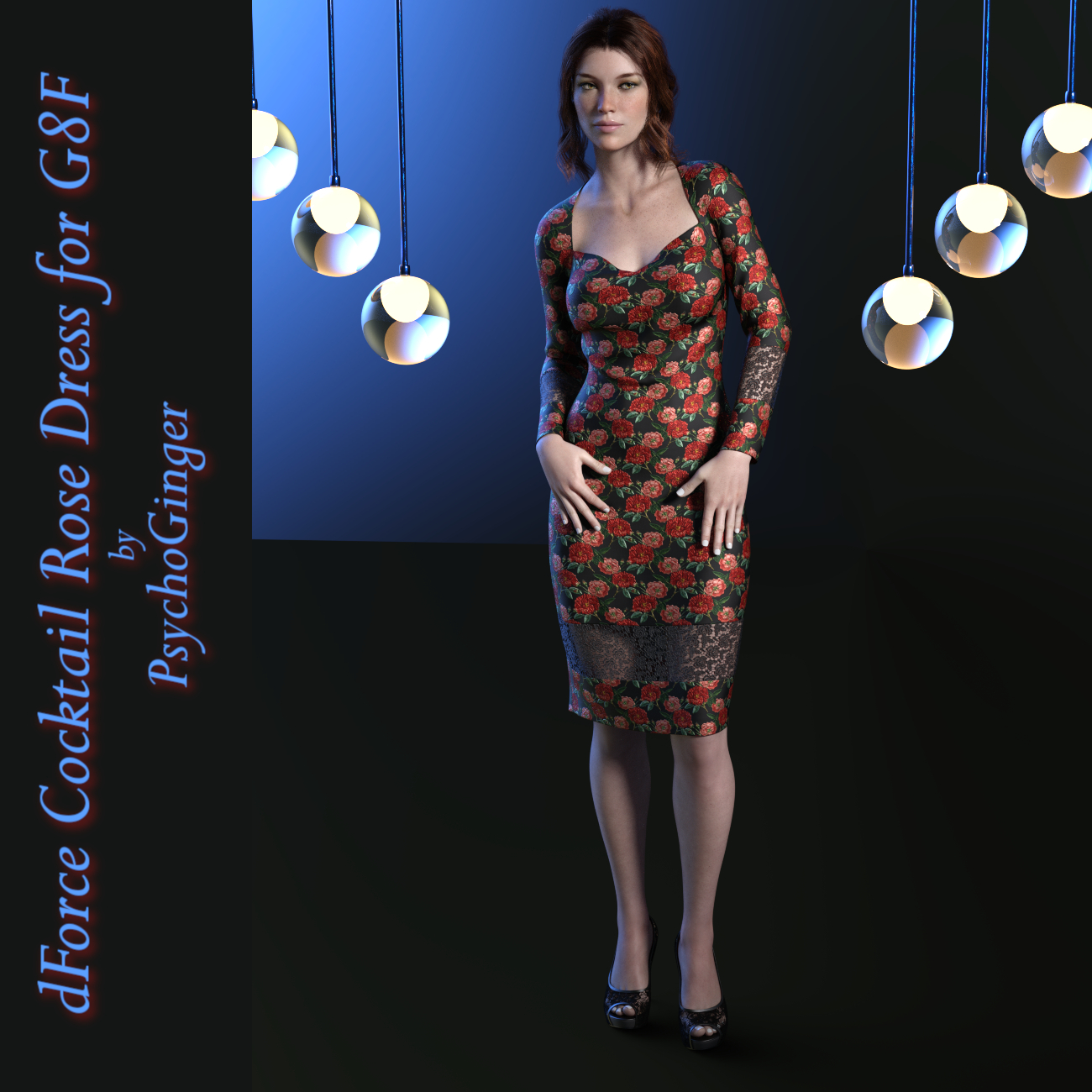 dForce Cocktail Rose Dress for G8F by N/A