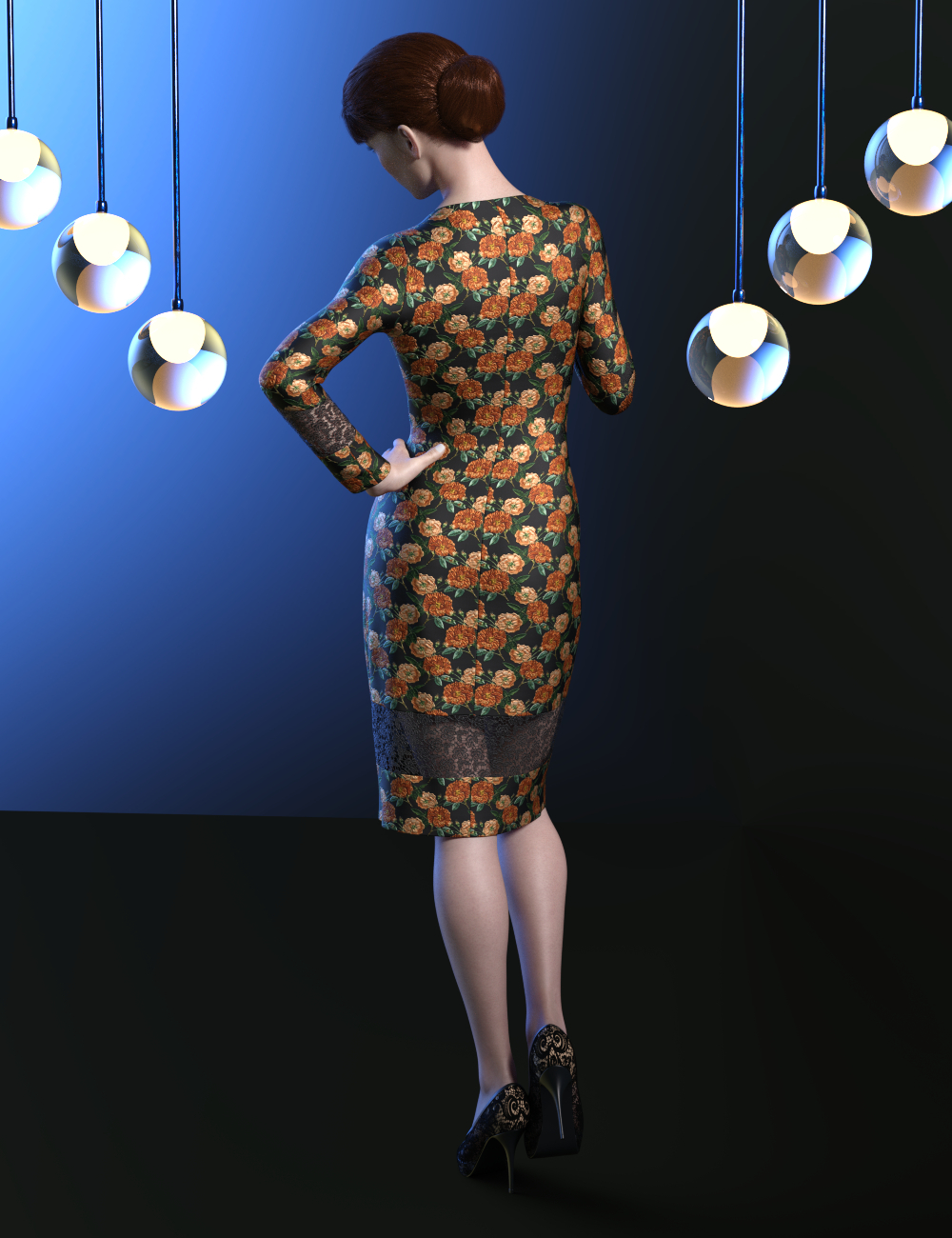 dForce Cocktail Rose Dress for G8F by N/A