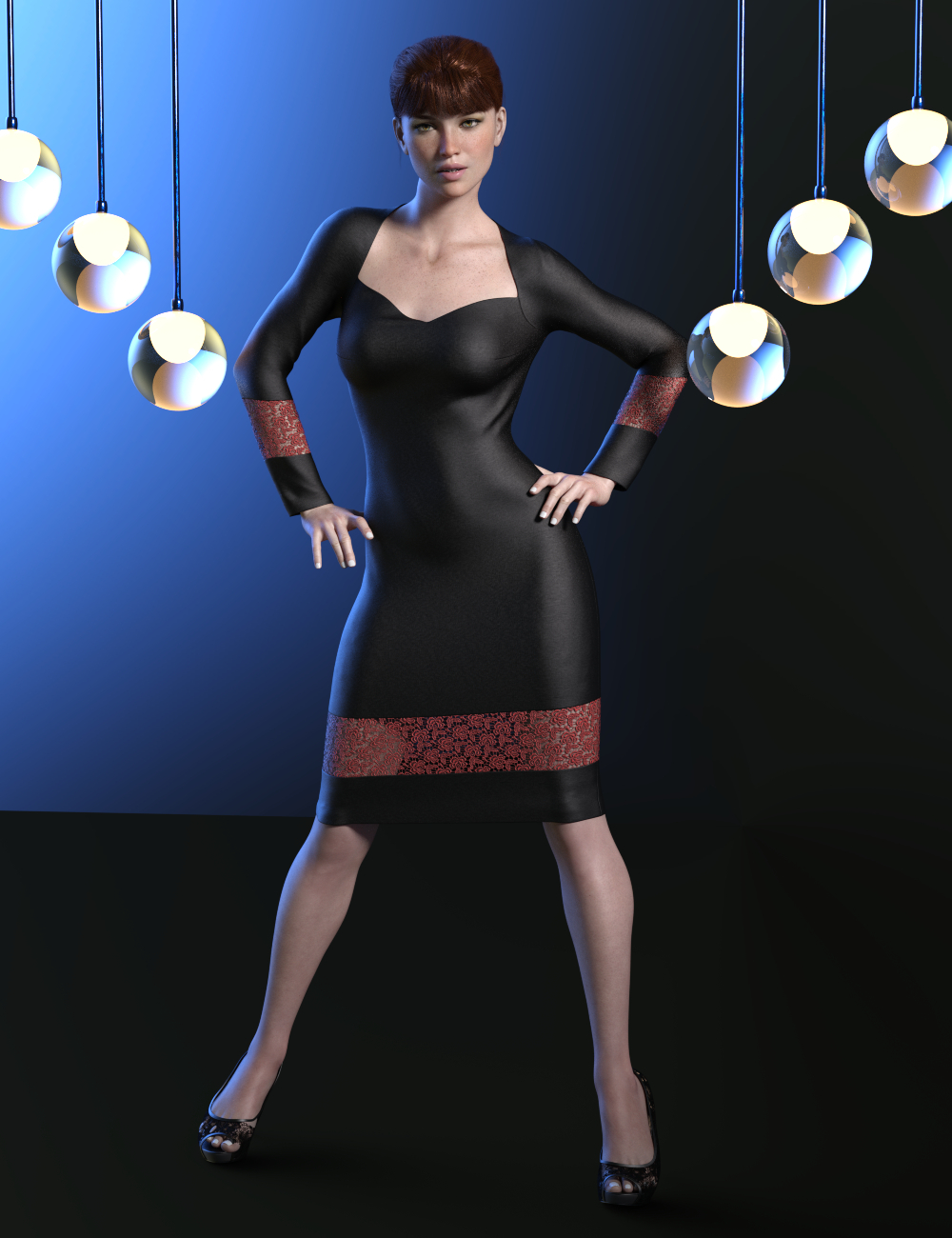 dForce Cocktail Rose Dress for G8F by N/A