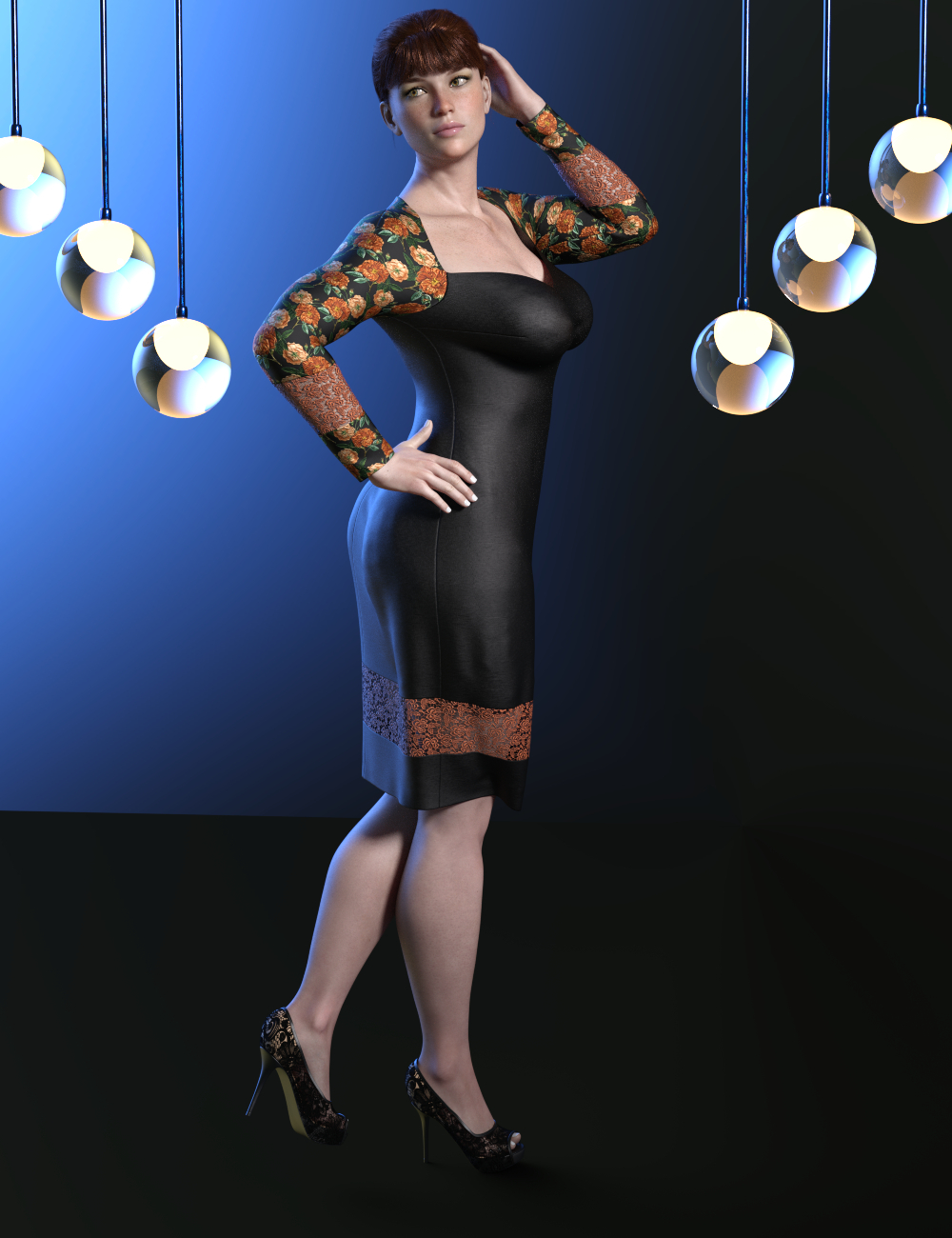 dForce Cocktail Rose Dress for G8F by N/A