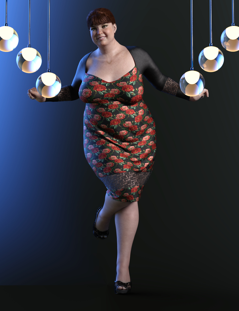 dForce Cocktail Rose Dress for G8F by N/A