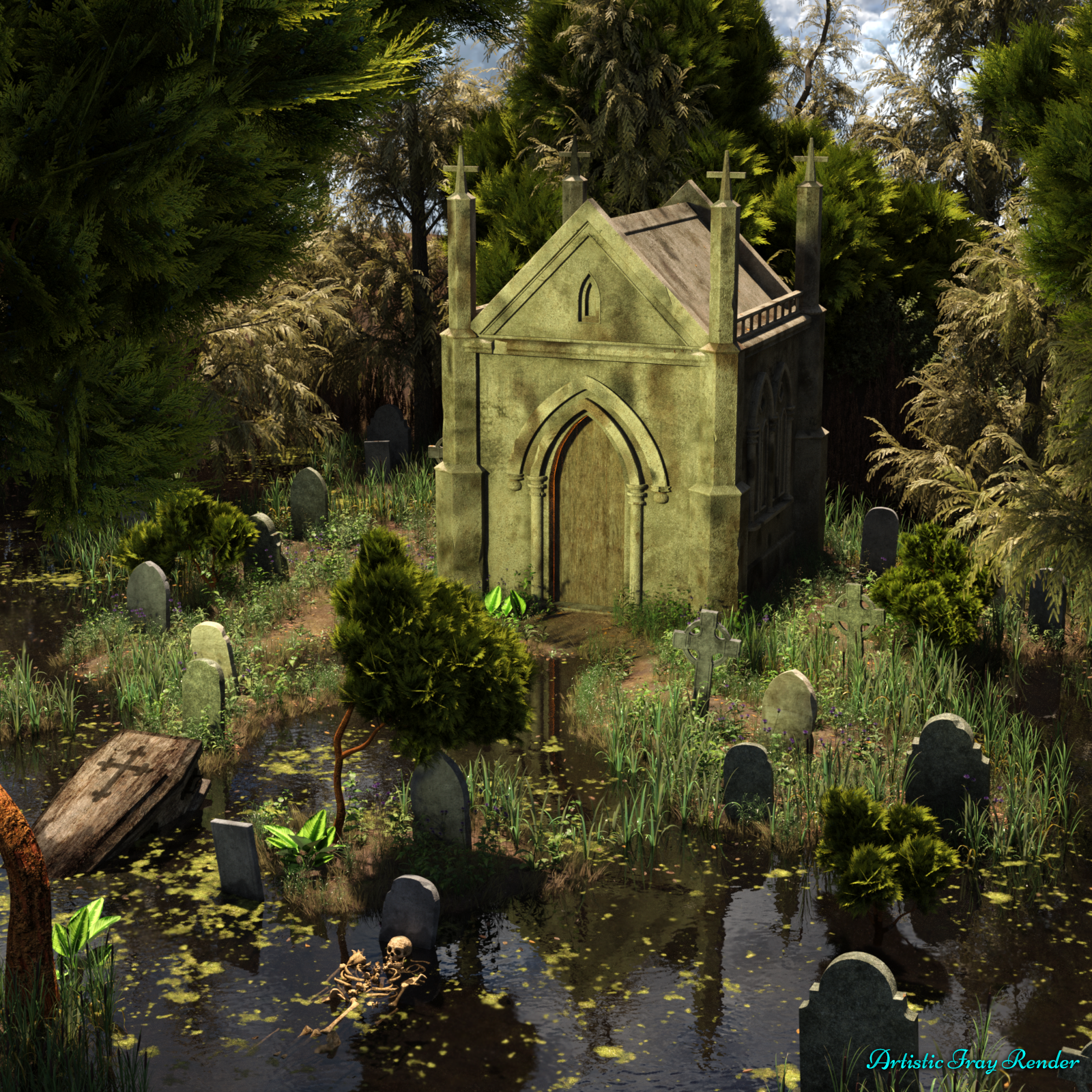Juniper Tree Props And Mirrored Versions For Daz Studio Iray by N/A