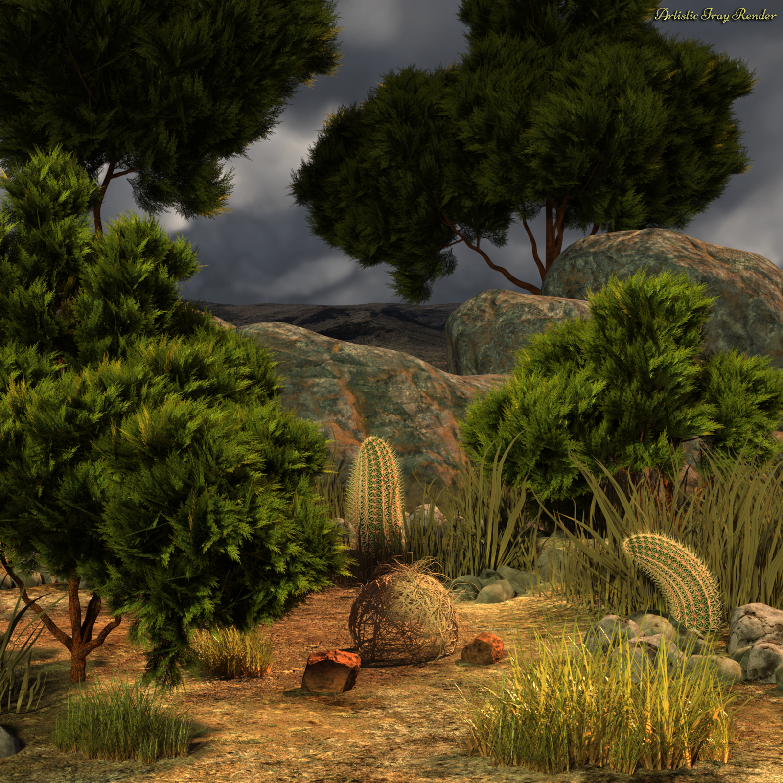Juniper Tree Props And Mirrored Versions For Daz Studio Iray by N/A