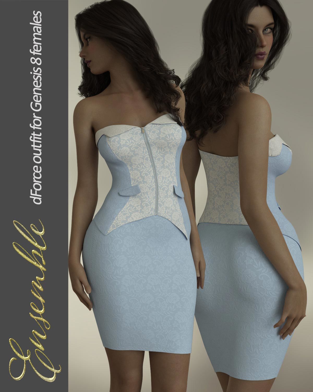 Ensemble dForce outfit for Genesis 8 Female(s) by N/A