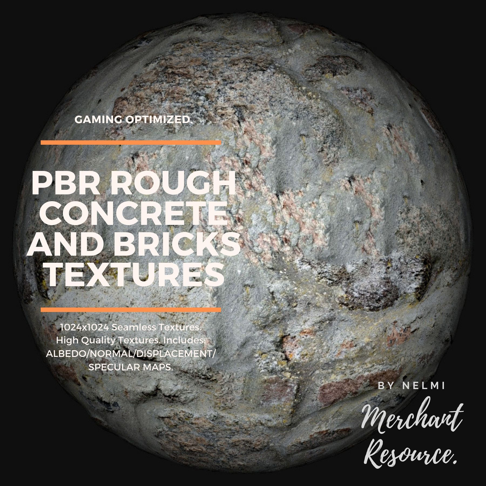 PBR Rough Concrete and Bricks Textures - MR by N/A