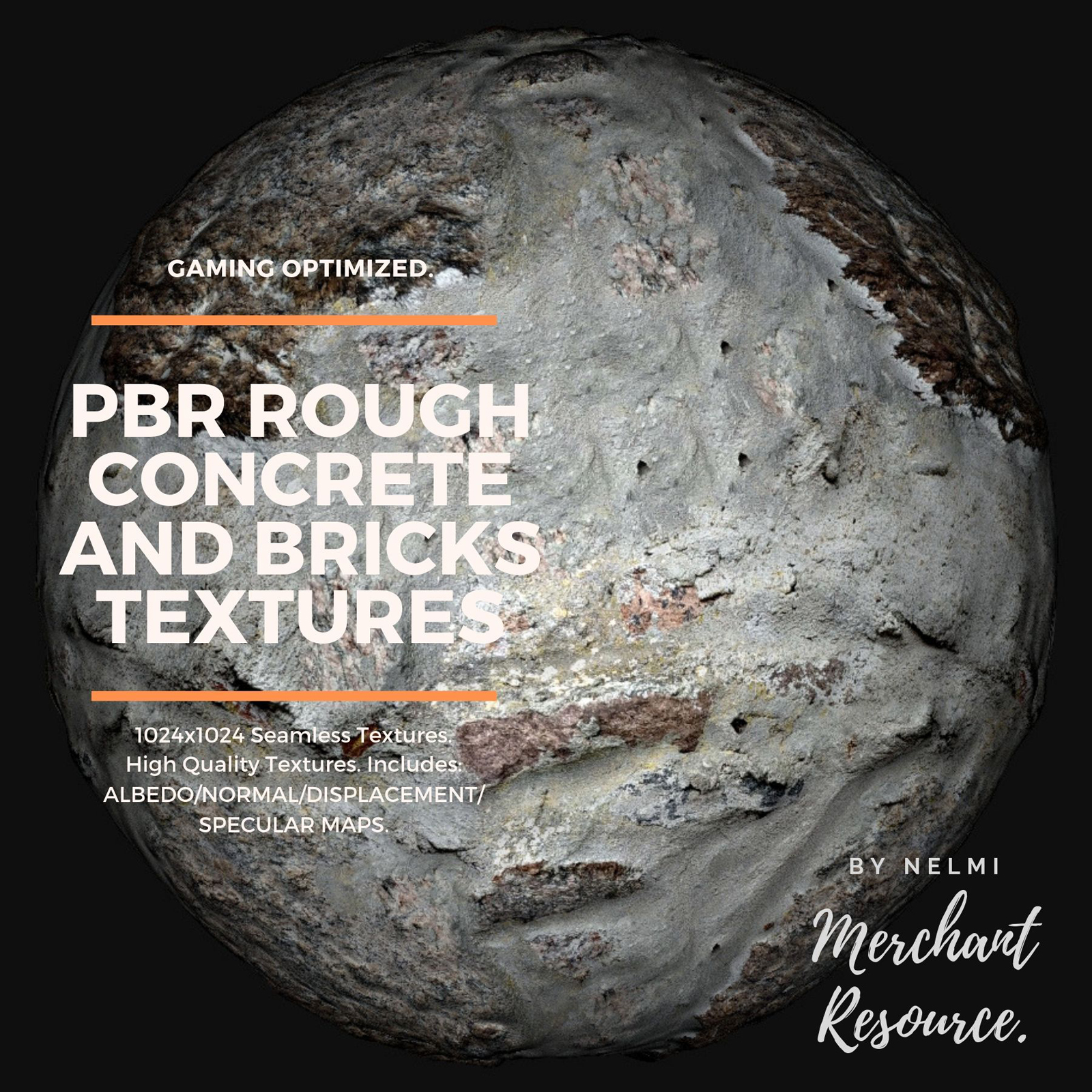 PBR Rough Concrete and Bricks Textures - MR by N/A
