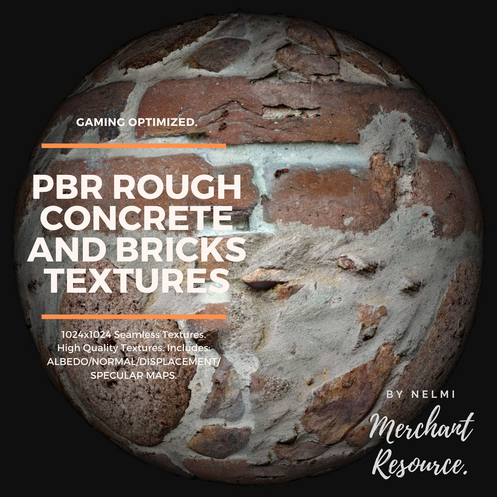PBR Rough Concrete and Bricks Textures - MR by N/A