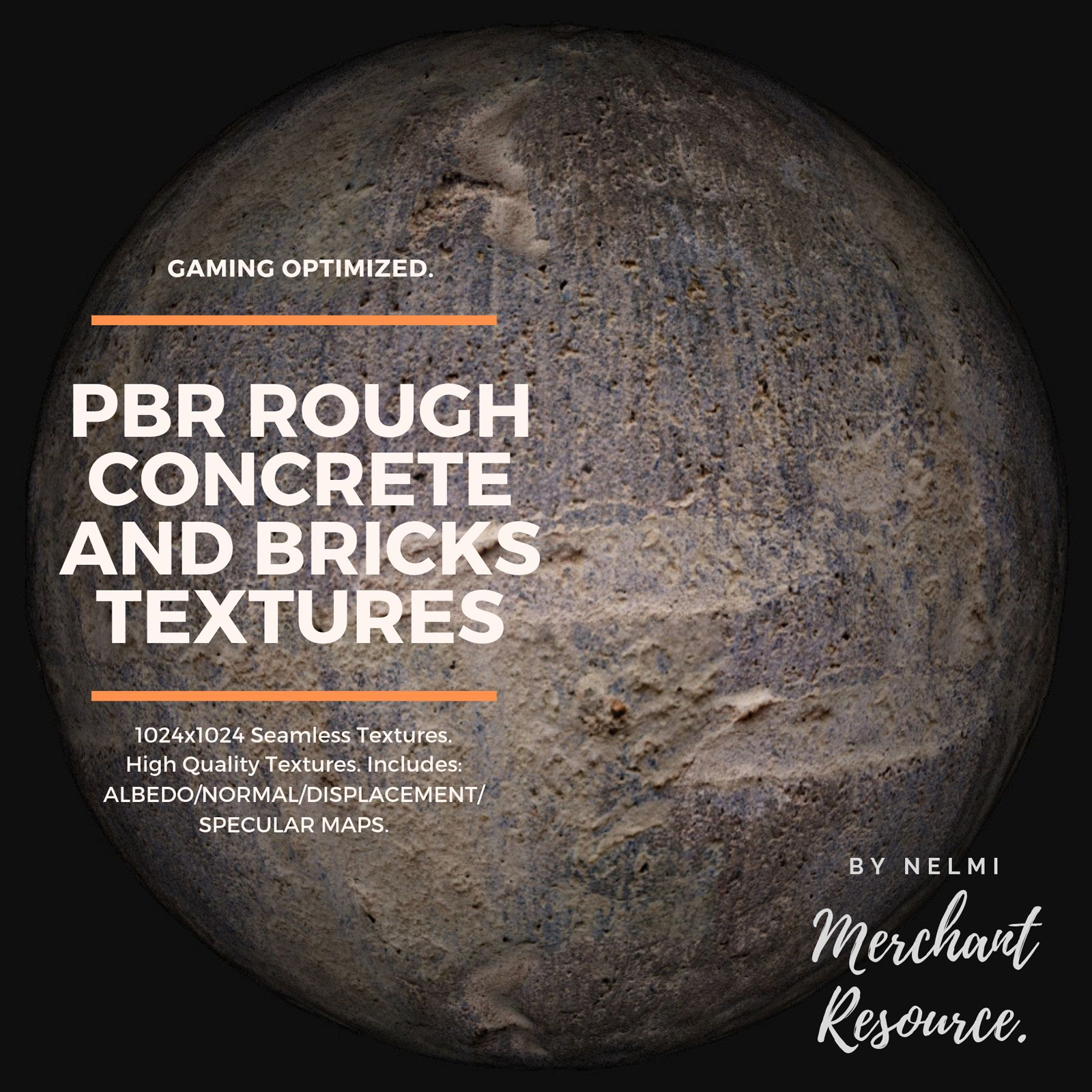 PBR Rough Concrete and Bricks Textures - MR by N/A