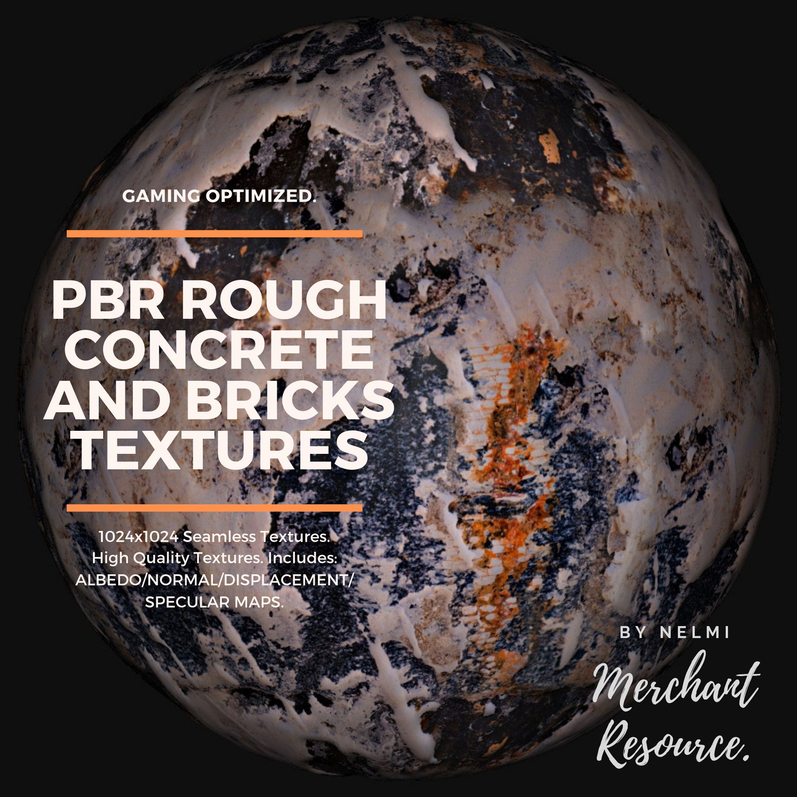 PBR Rough Concrete and Bricks Textures - MR by N/A