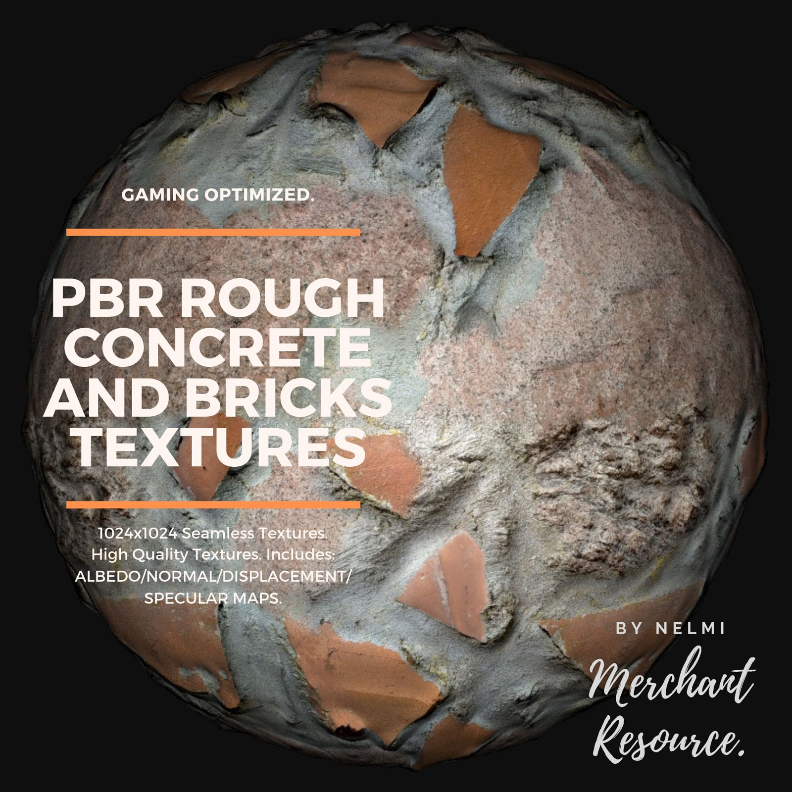 PBR Rough Concrete and Bricks Textures - MR by N/A