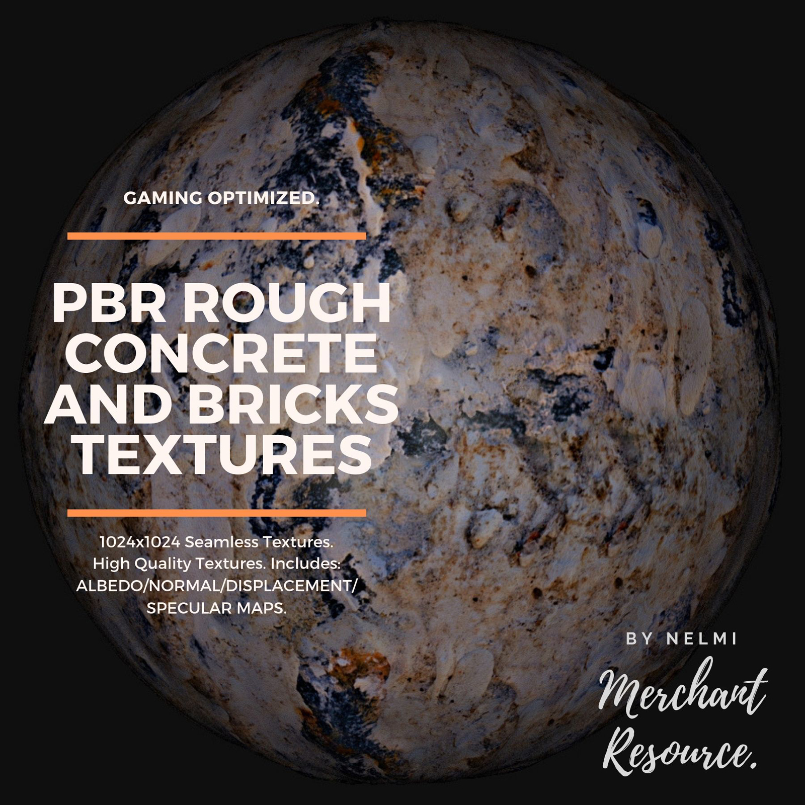 PBR Rough Concrete and Bricks Textures - MR by N/A