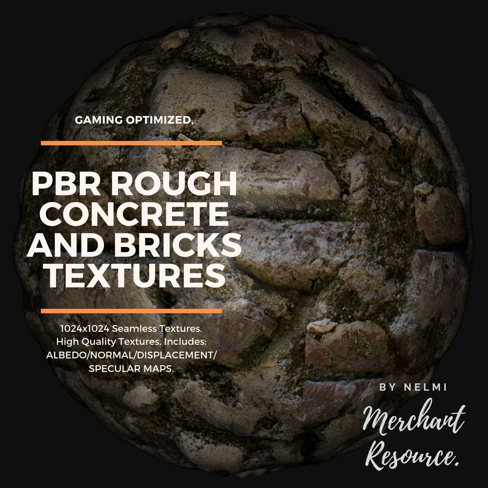 PBR Rough Concrete and Bricks Textures - MR by N/A