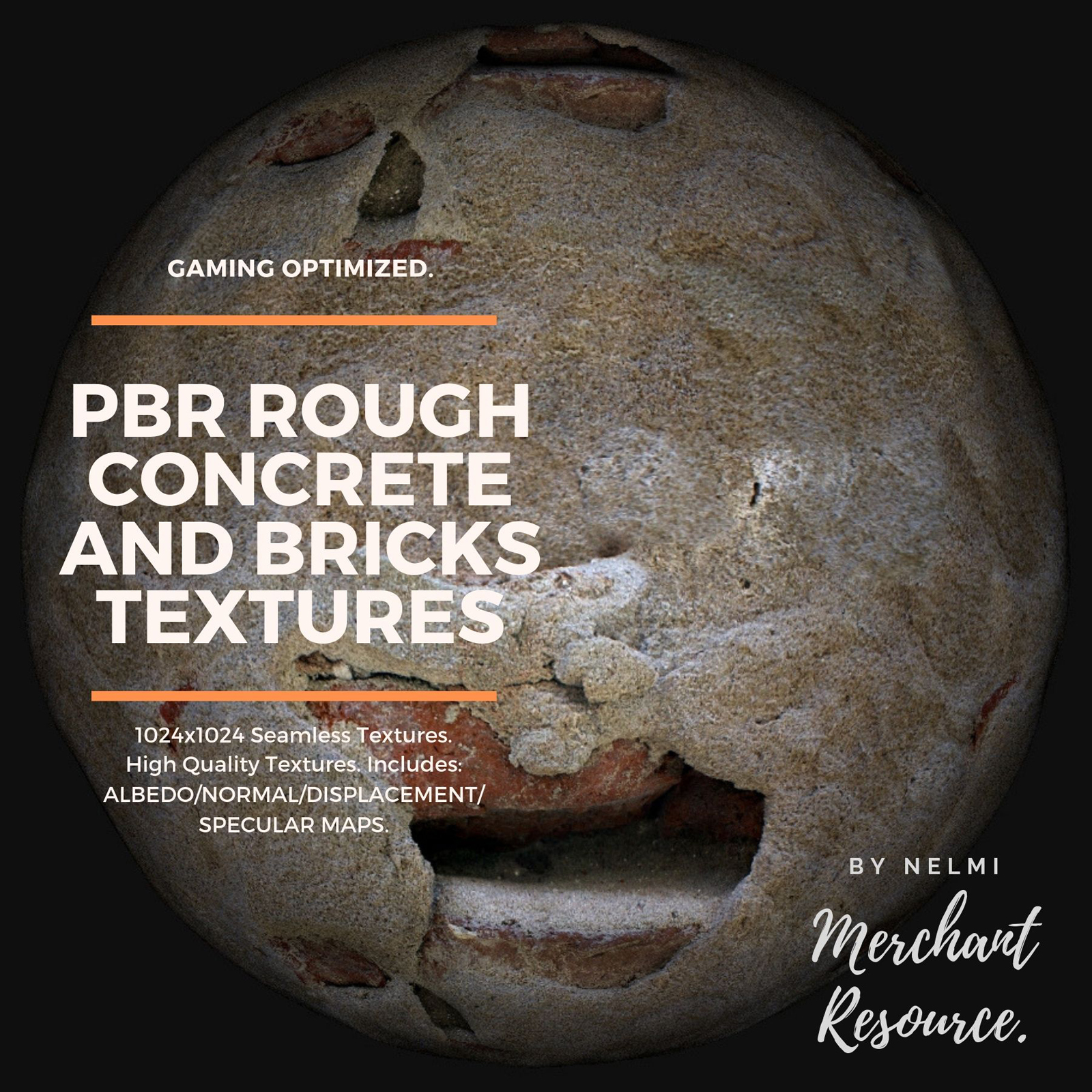 PBR Rough Concrete and Bricks Textures - MR by N/A
