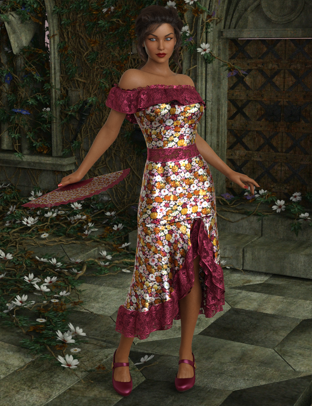 InStyle - dForce Flirty Flamenco Suit for Genesis 8 and Genesis 3 Female by N/A