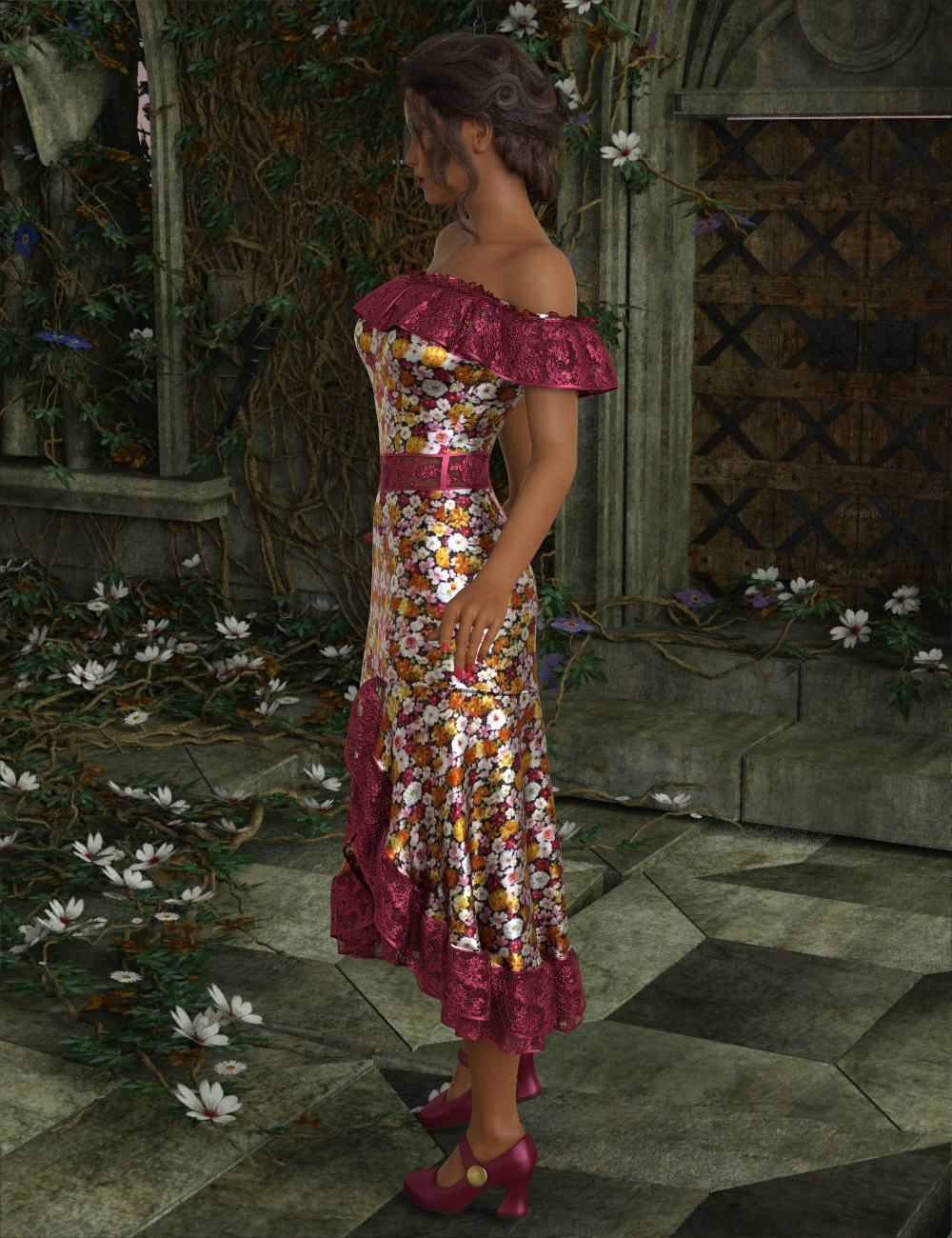 InStyle - dForce Flirty Flamenco Suit for Genesis 8 and Genesis 3 Female by N/A