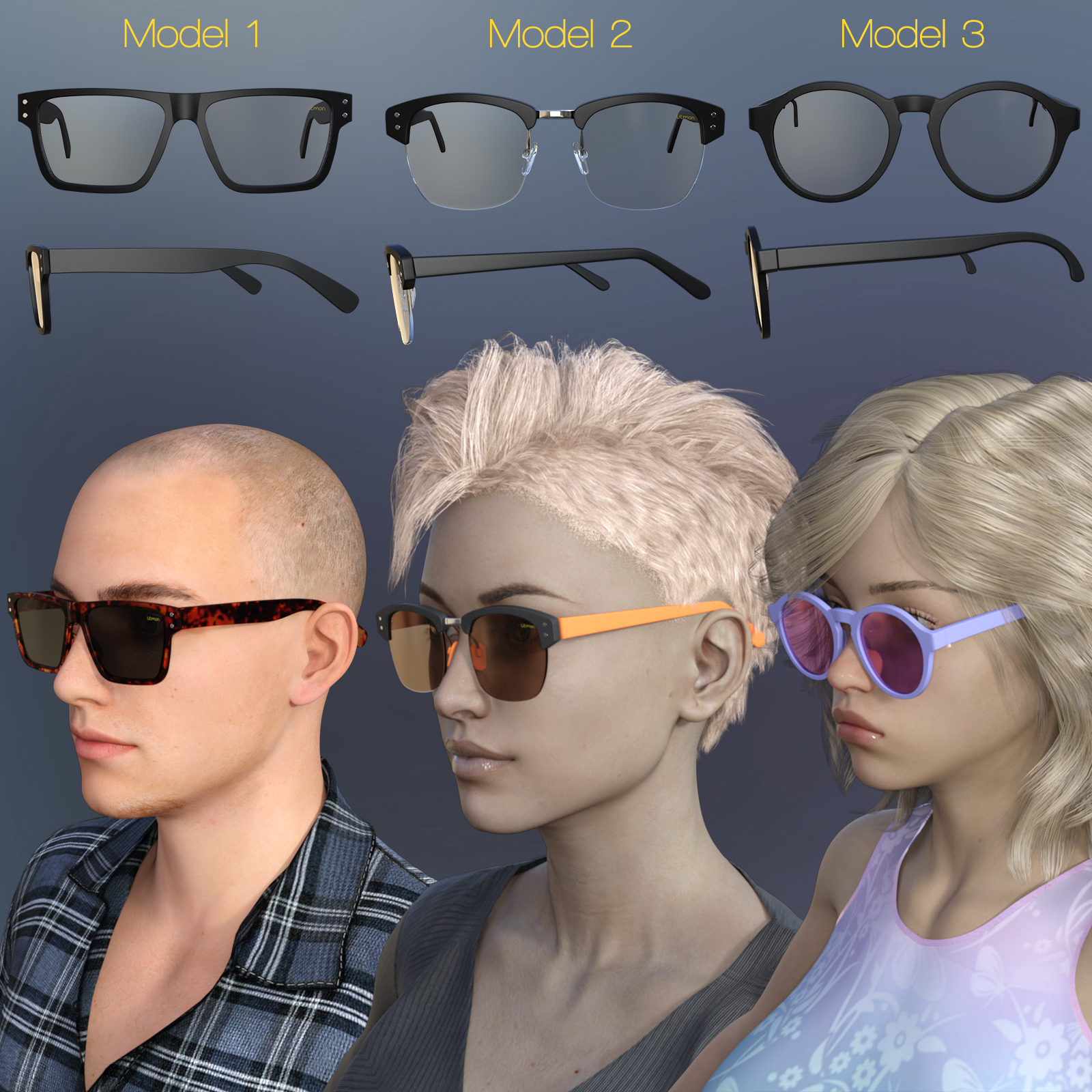 Lemon Glasses - 3 in 1 by N/A