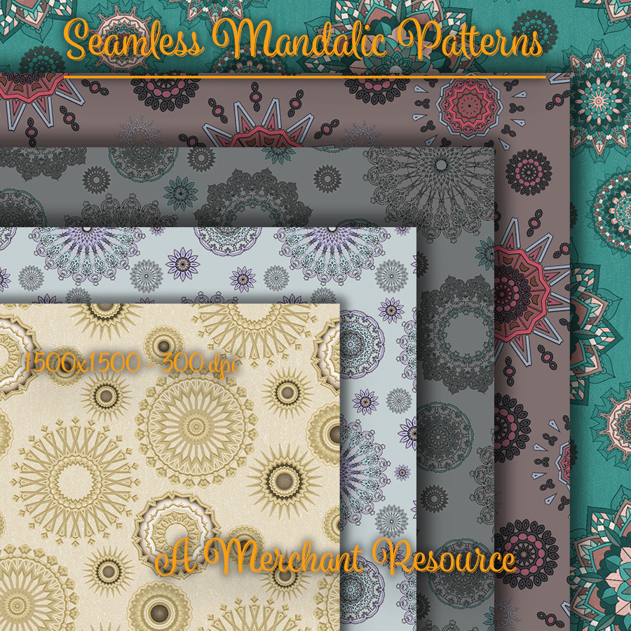 Seamless Mandalic Patterns by N/A