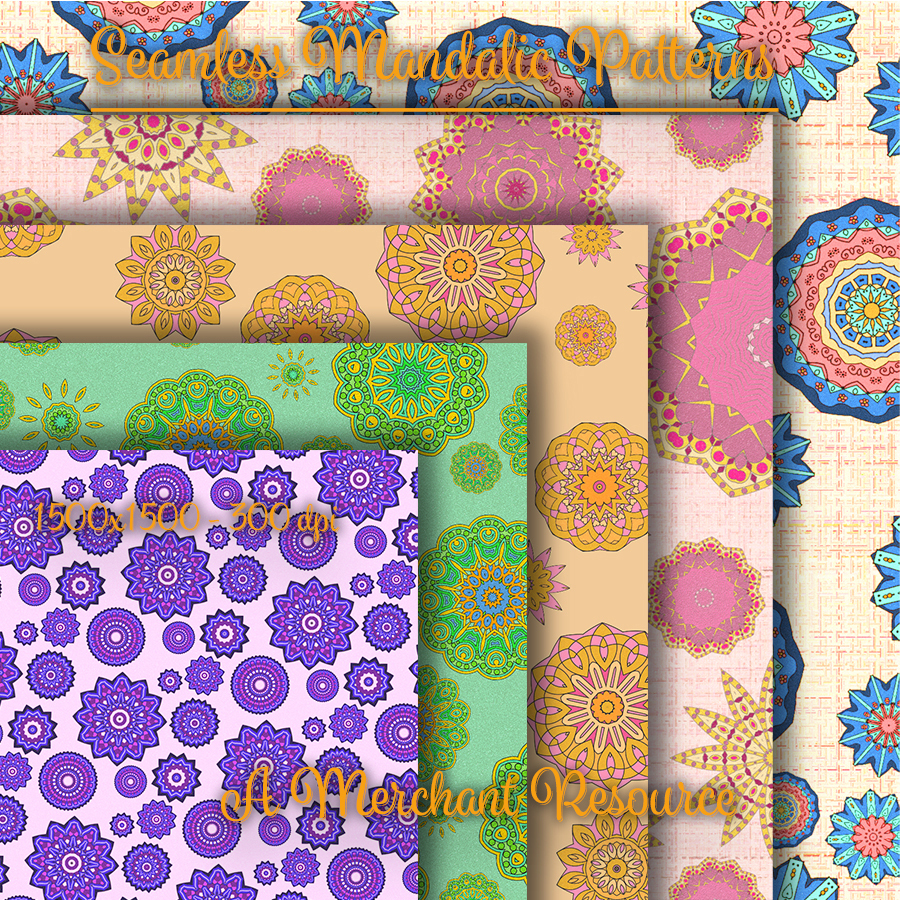 Seamless Mandalic Patterns by N/A