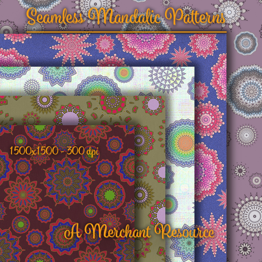 Seamless Mandalic Patterns by N/A