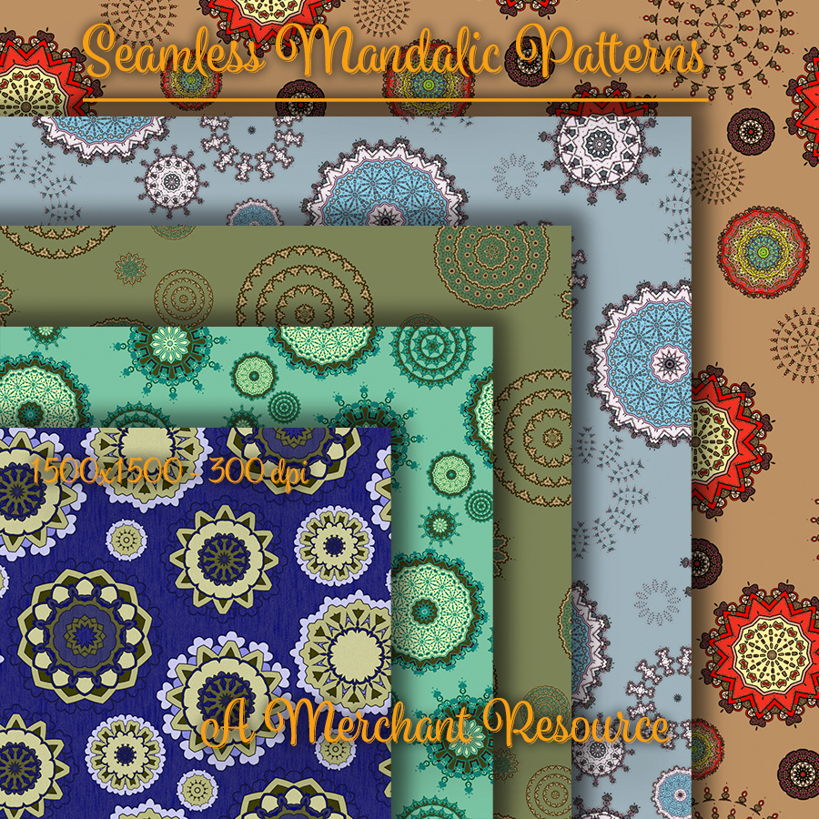 Seamless Mandalic Patterns by N/A