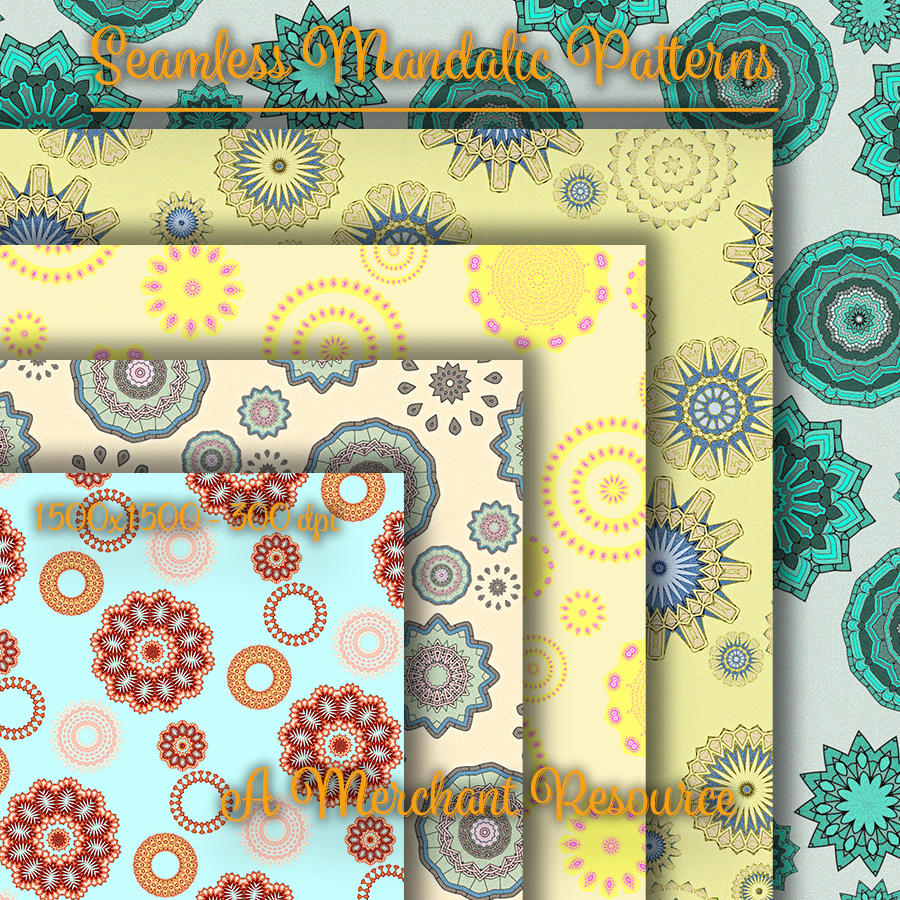 Seamless Mandalic Patterns by N/A