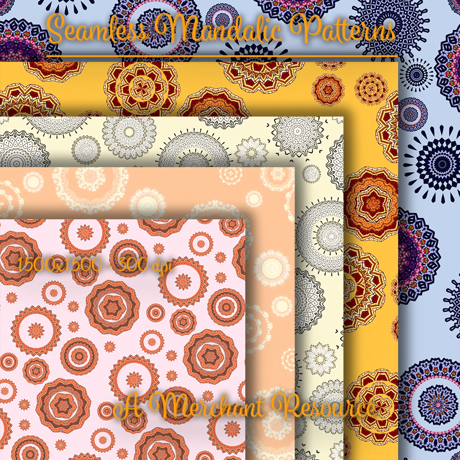 Seamless Mandalic Patterns by N/A