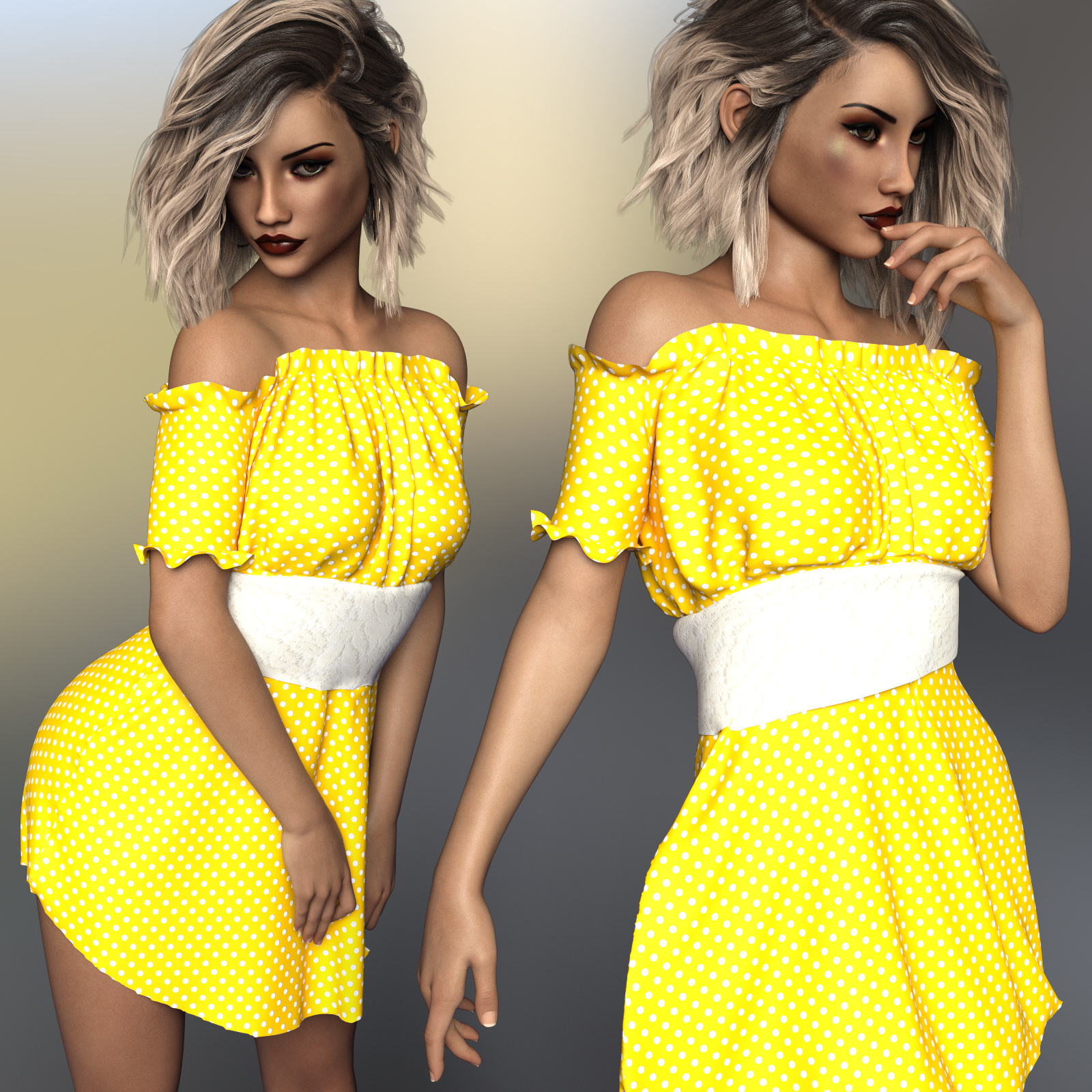 SublimelyVexed Relaxing Ruffle Dress G8|dForce by N/A