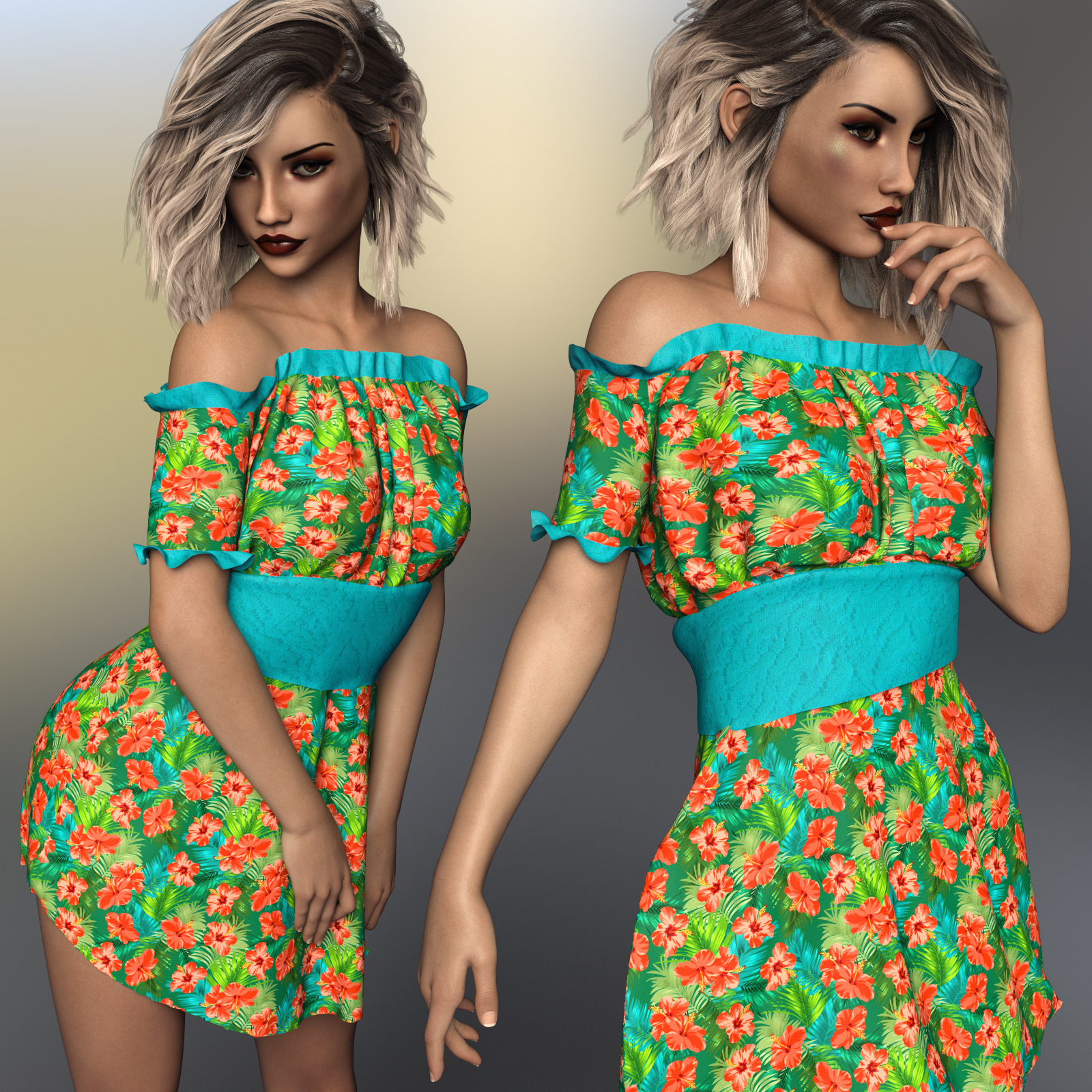 SublimelyVexed Relaxing Ruffle Dress G8|dForce by N/A