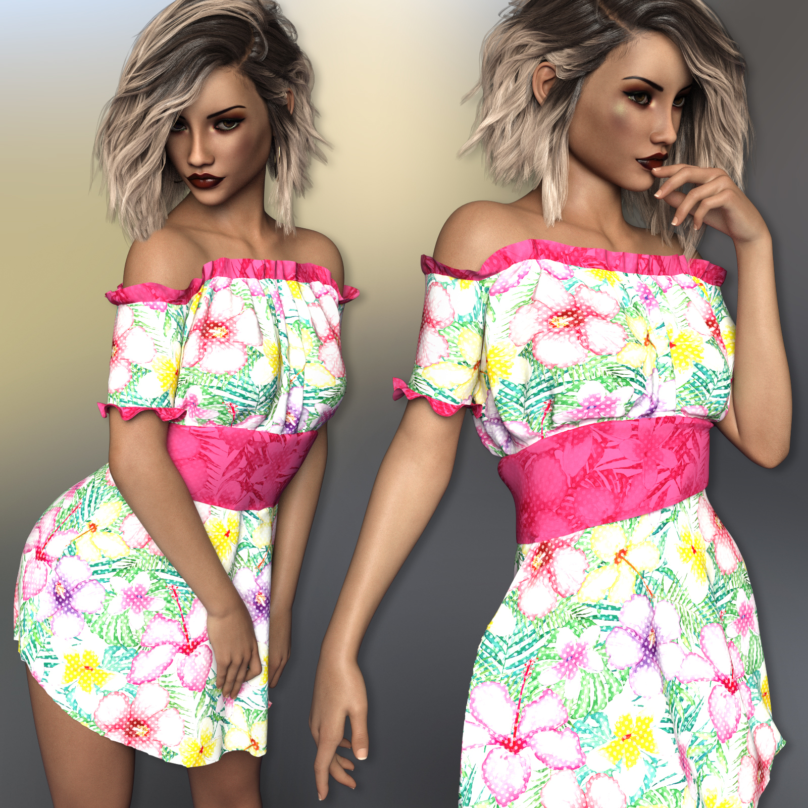 SublimelyVexed Relaxing Ruffle Dress G8|dForce by N/A