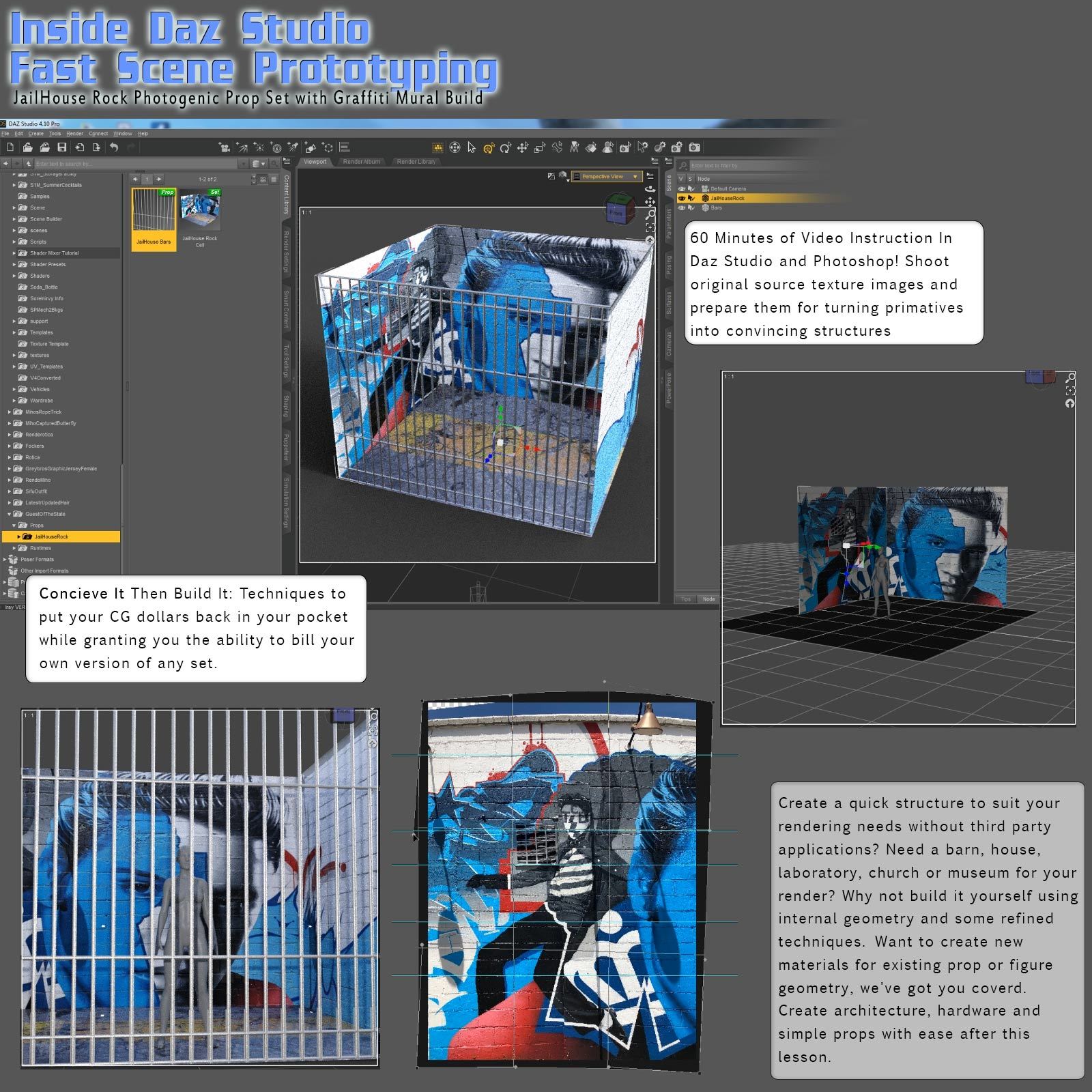Inside Daz Studio - Fast Scene Prototyping - JailHouse Rock by N/A