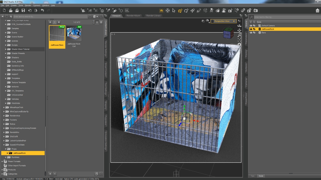 Inside Daz Studio - Fast Scene Prototyping - JailHouse Rock by N/A