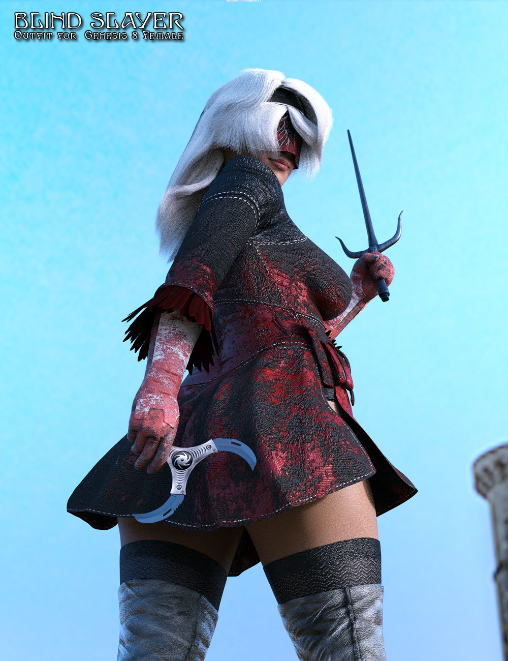 Blind Slayer Outfit for Genesis 8 Female by N/A