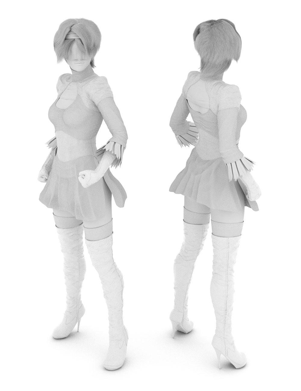 Blind Slayer Outfit for Genesis 8 Female by N/A