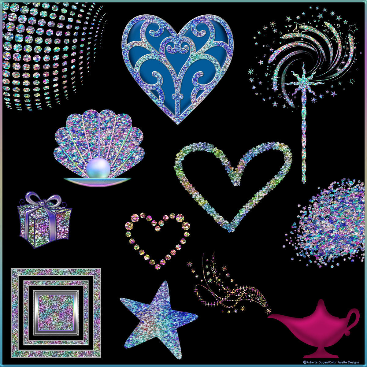 Bling Glamour Glitter HOLOGRAPHIC PS Layer Styles by N/A