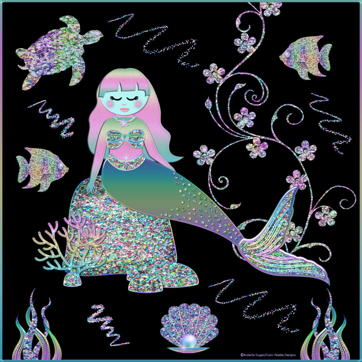 Bling Glamour Glitter HOLOGRAPHIC PS Layer Styles by N/A