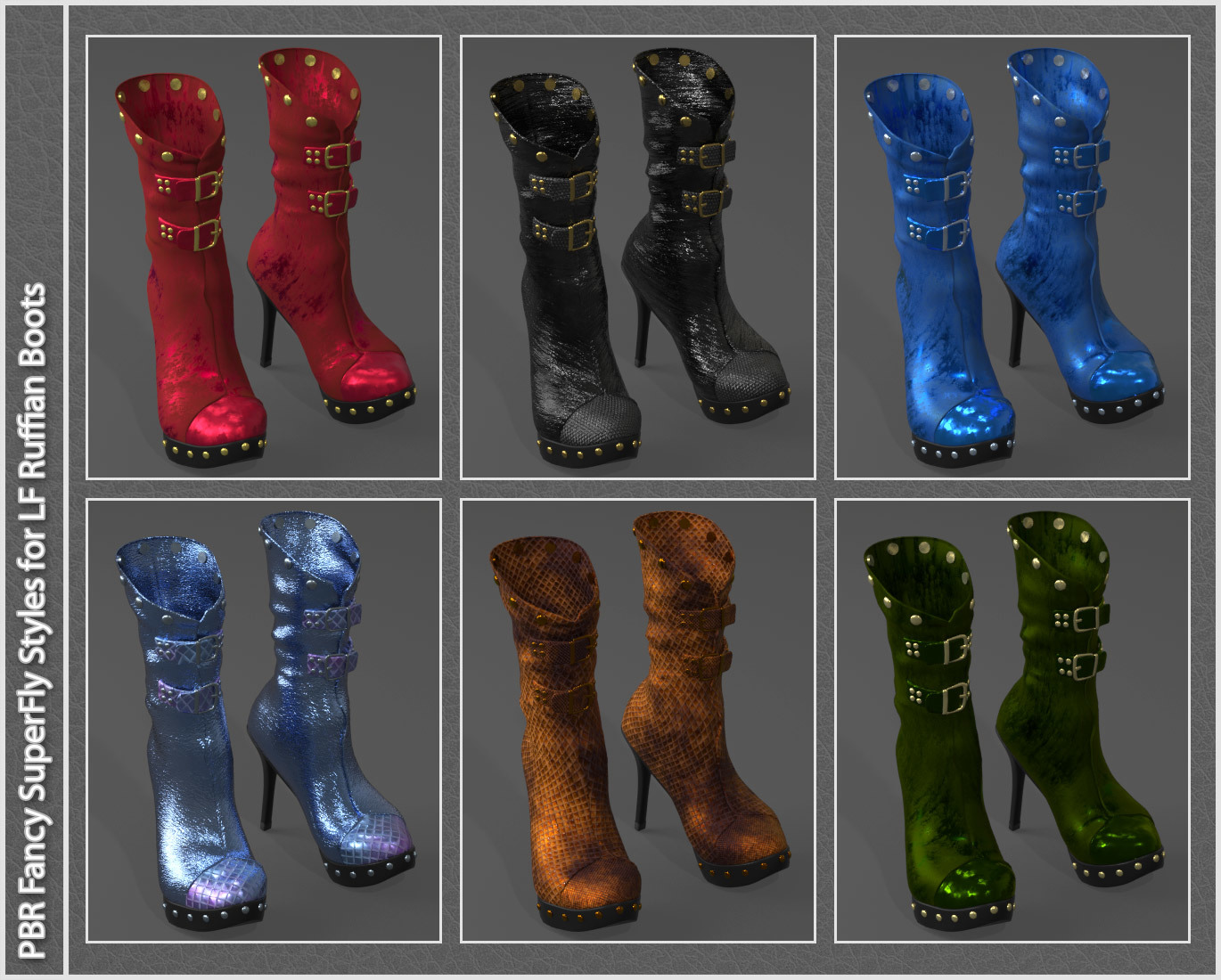 PBR Fancy SuperFly Styles for LF Ruffian Boots by N/A