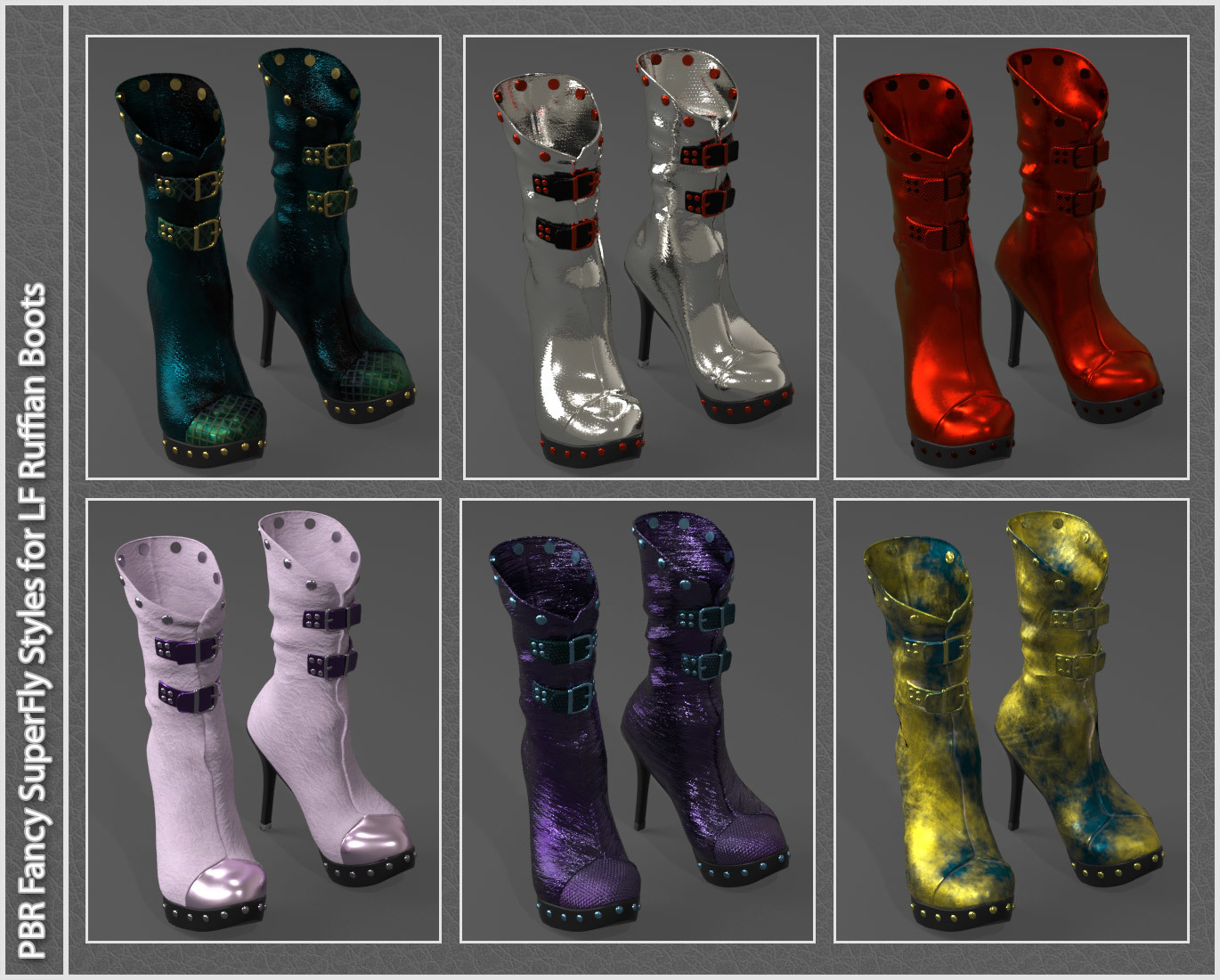 PBR Fancy SuperFly Styles for LF Ruffian Boots by N/A
