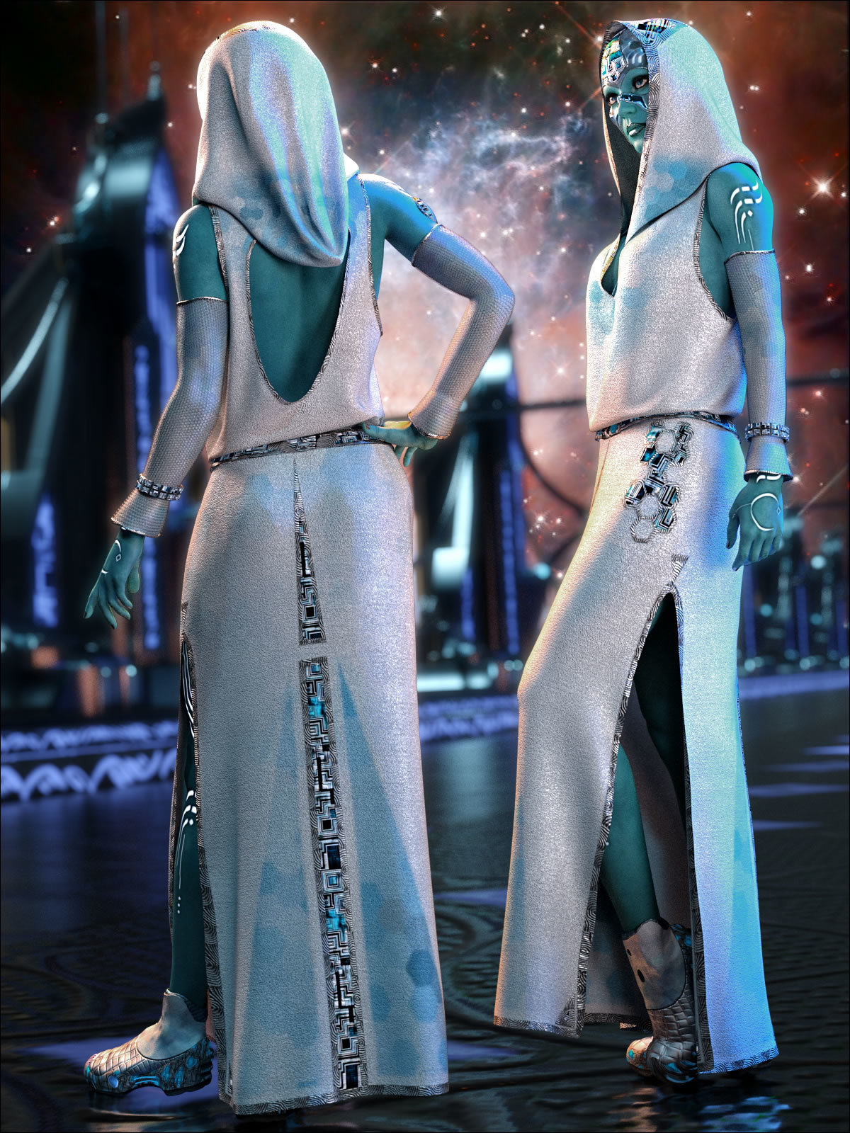 dforce Sci-Fi Chic for Genesis 8 Females by N/A