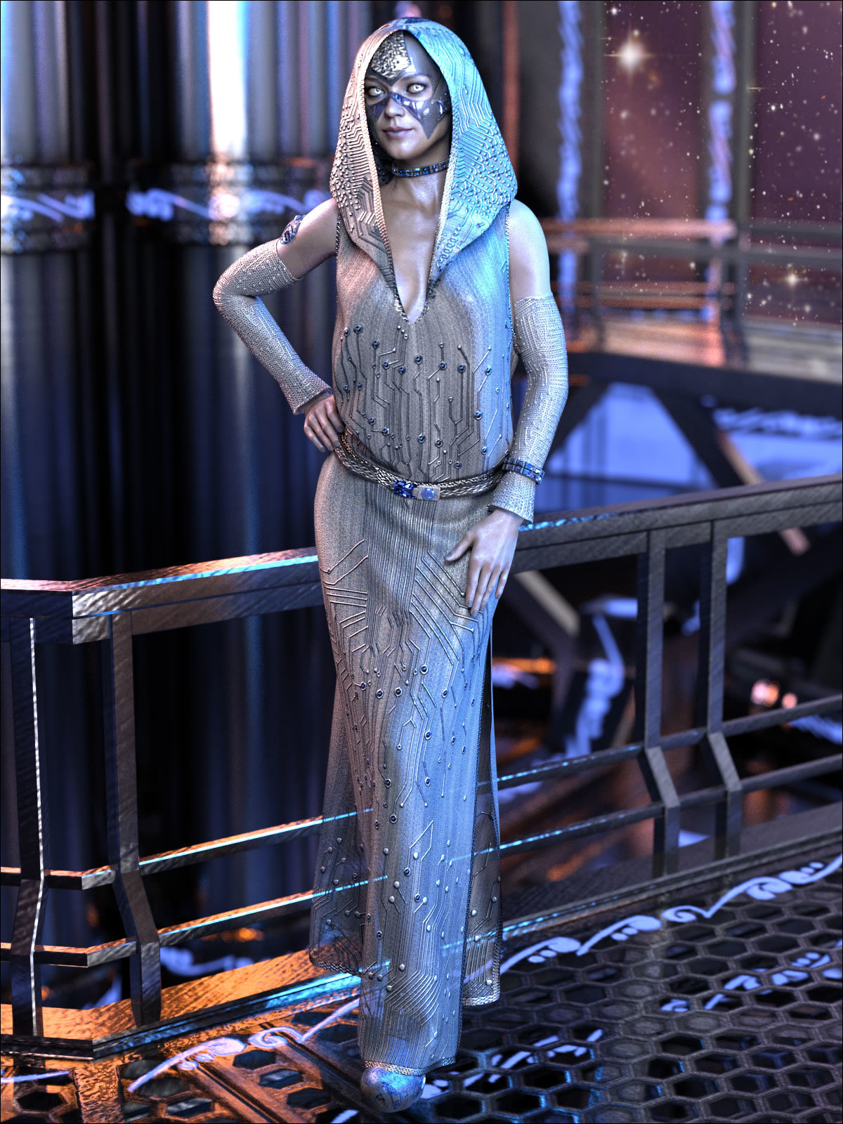 dforce Sci-Fi Chic for Genesis 8 Females by N/A