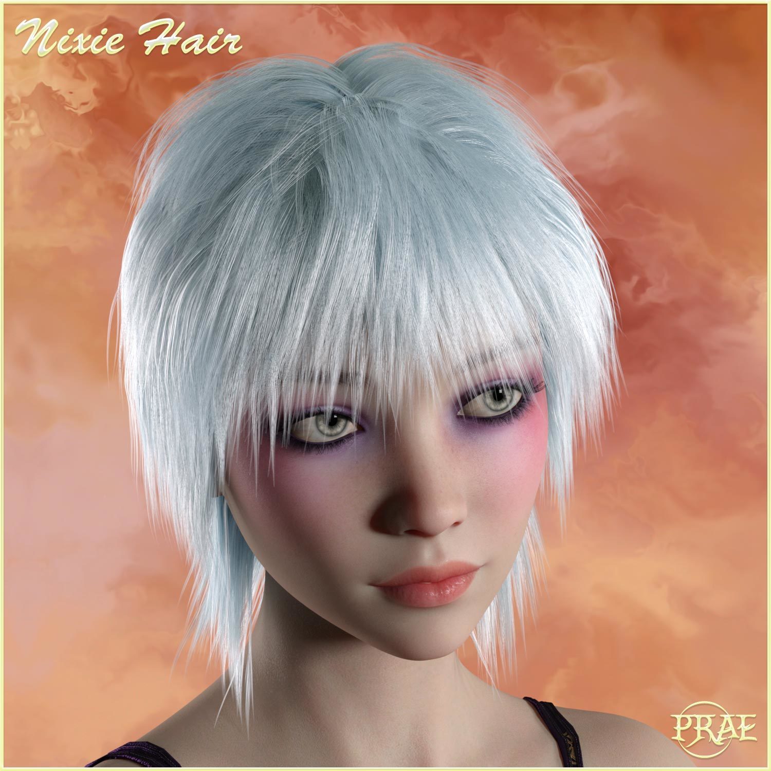 Prae-Nixie Hair For G3/G8 Daz by N/A