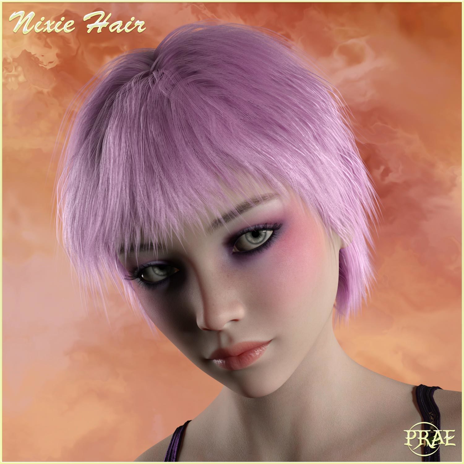 Prae-Nixie Hair For G3/G8 Daz by N/A